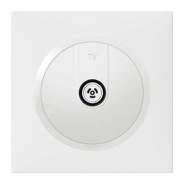 Prise TV et prise avec terre complet Dooxie, LEGRAND blanc
