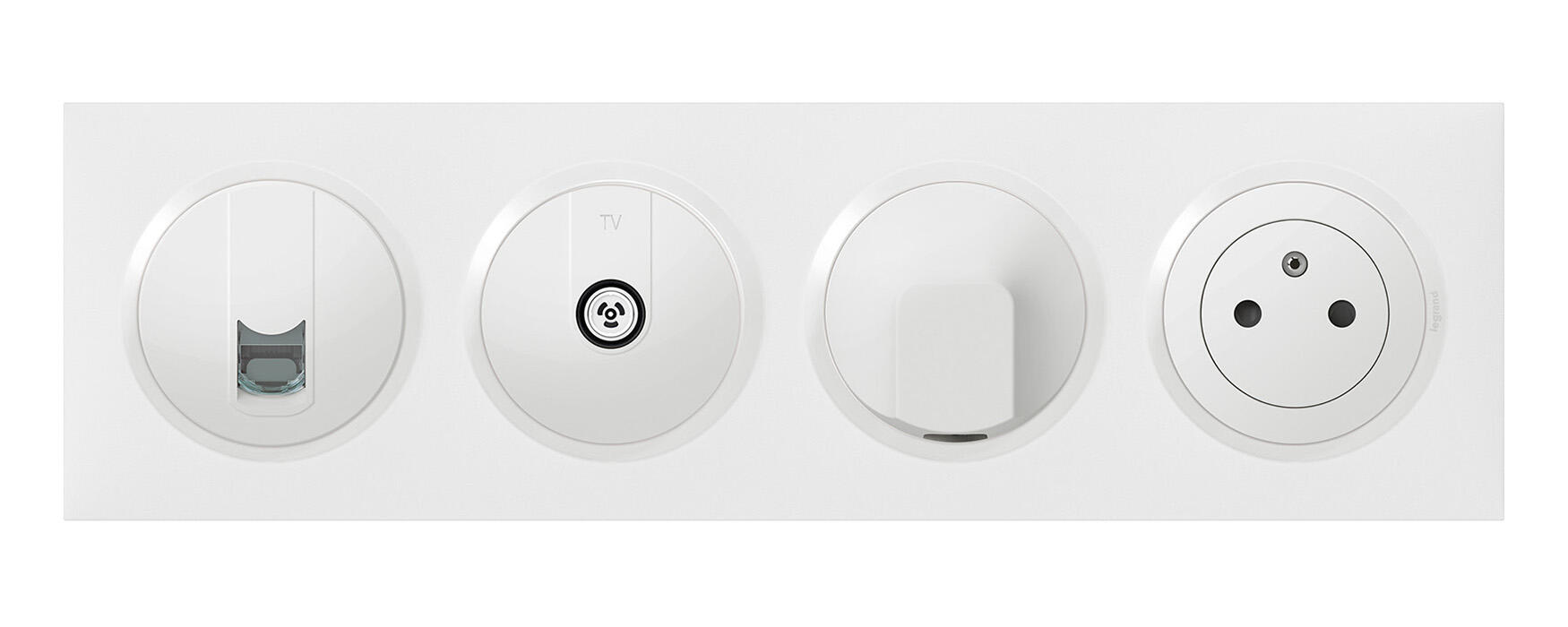 Prise RJ45, prise avec terre, sortie de cable et prise TV Dooxie ...