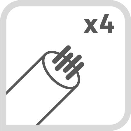 Câble téléphonique 2 paires 0.162mm², 25m, LEXMAN - 3