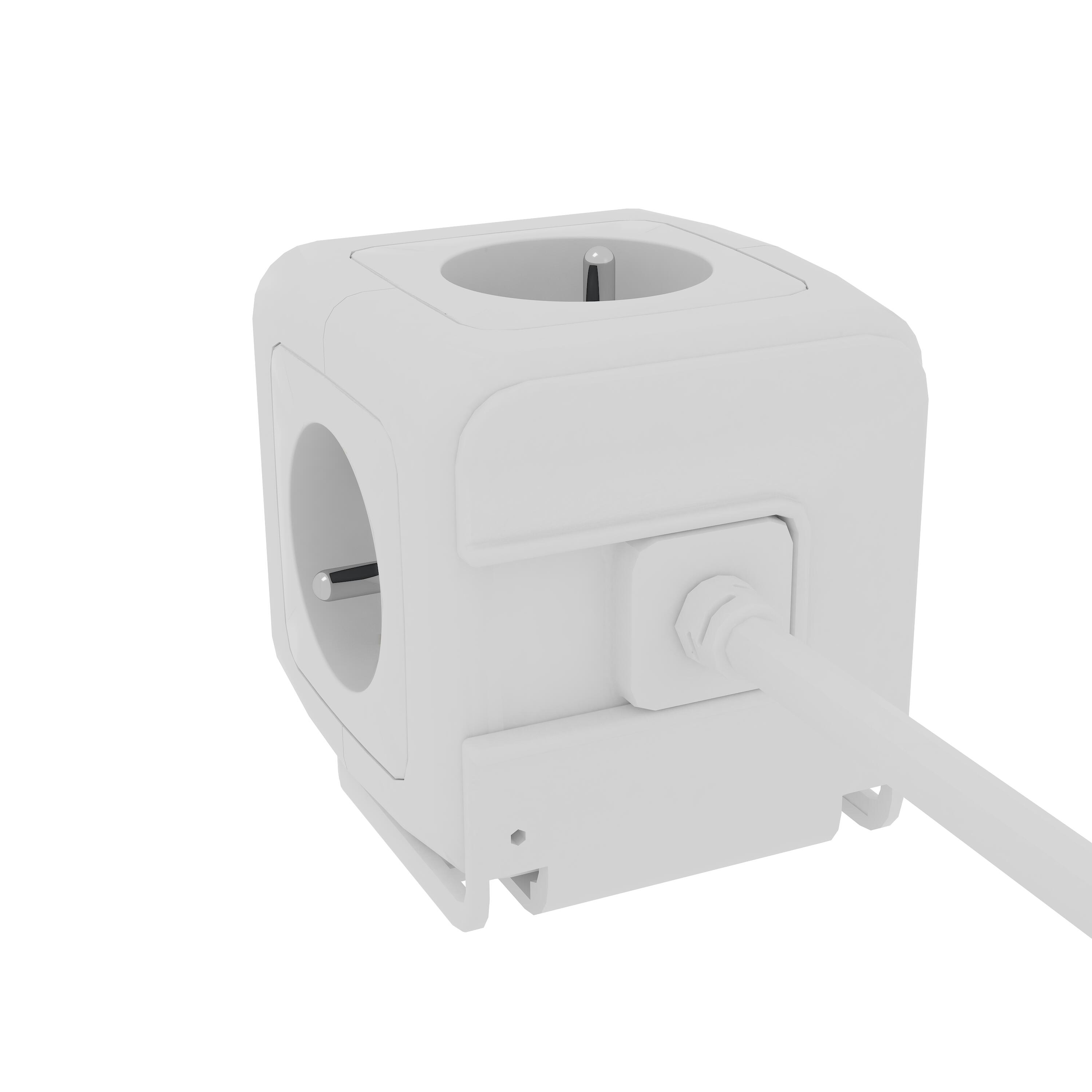 Multiprise cube USB filaire, 4 prises + 2 USB, blanc, 1.5M, LEXMAN - 4