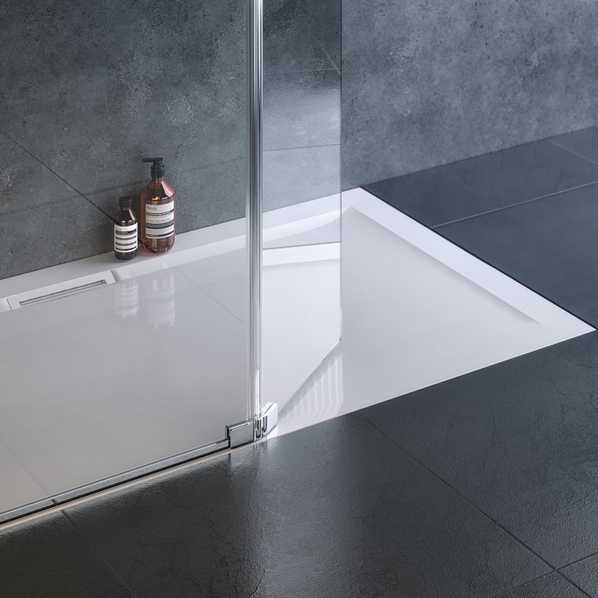 Receveur de douche, extraplat, résine 120 x 80 cm, Flight pure JACOB DELAFON - 4