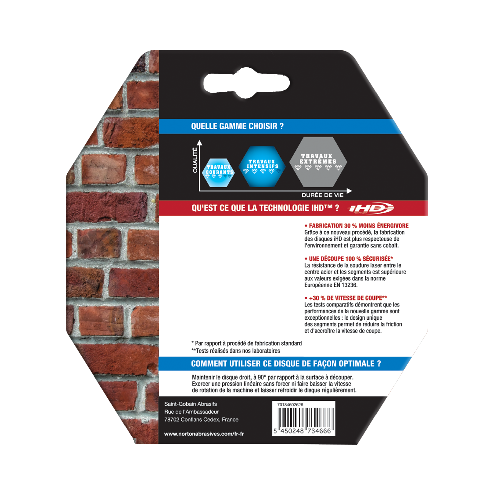 Disque Diamanté Norton Expert Pro Turbo Rim – 115 Mm, Pour Carreaux Et Pierre Durs