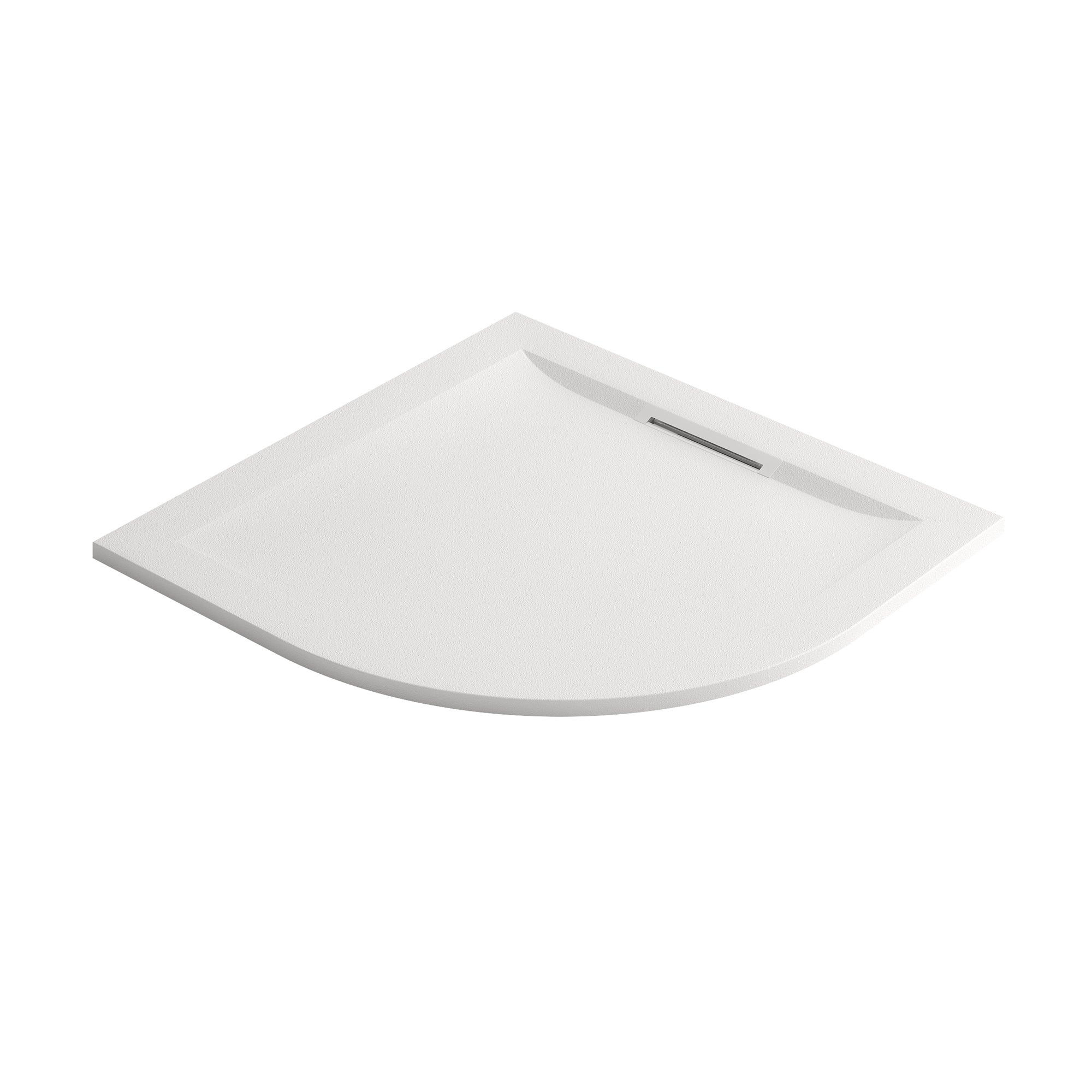Receveur de douche, extraplat, résine 90 x 90 cm, 1/4 cercle antiglisse - 2