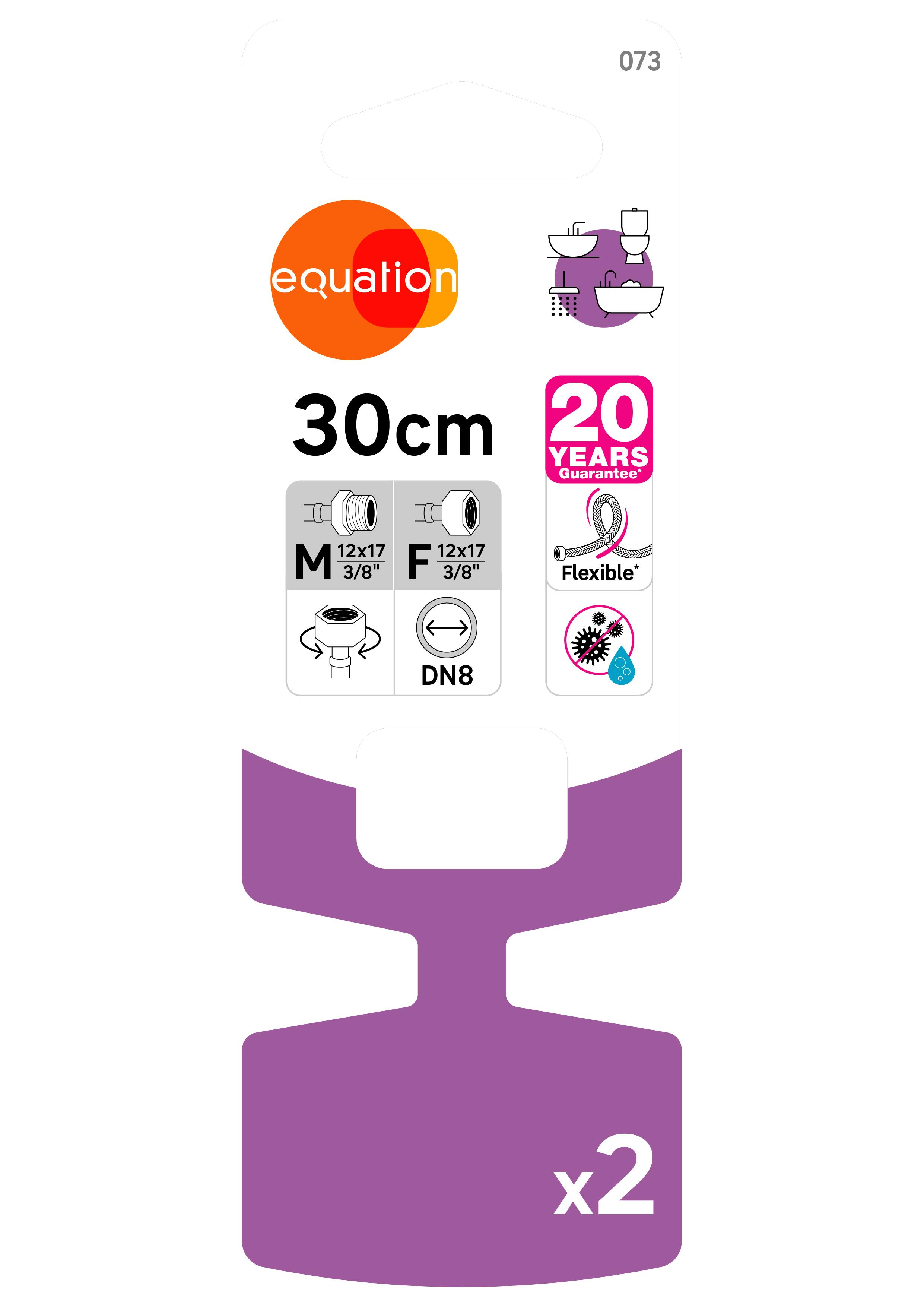 Lot de 2 flexibles mâle/femelle 12x17 (3/8