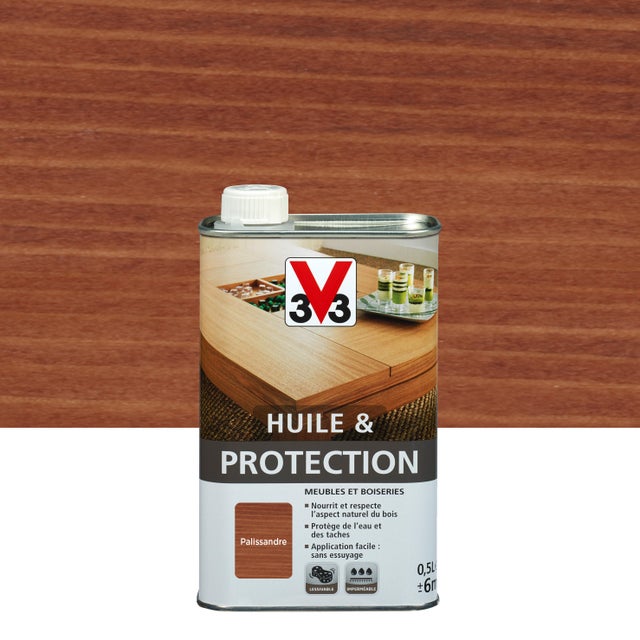 Huile bois intérieur meuble / objet V33, palissandre Huile et protection mat, 0.
