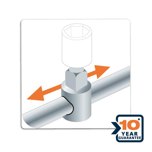 Poignée 6 pans 1/4 en chrome vanadium DEXTER, L.150 mm - 2