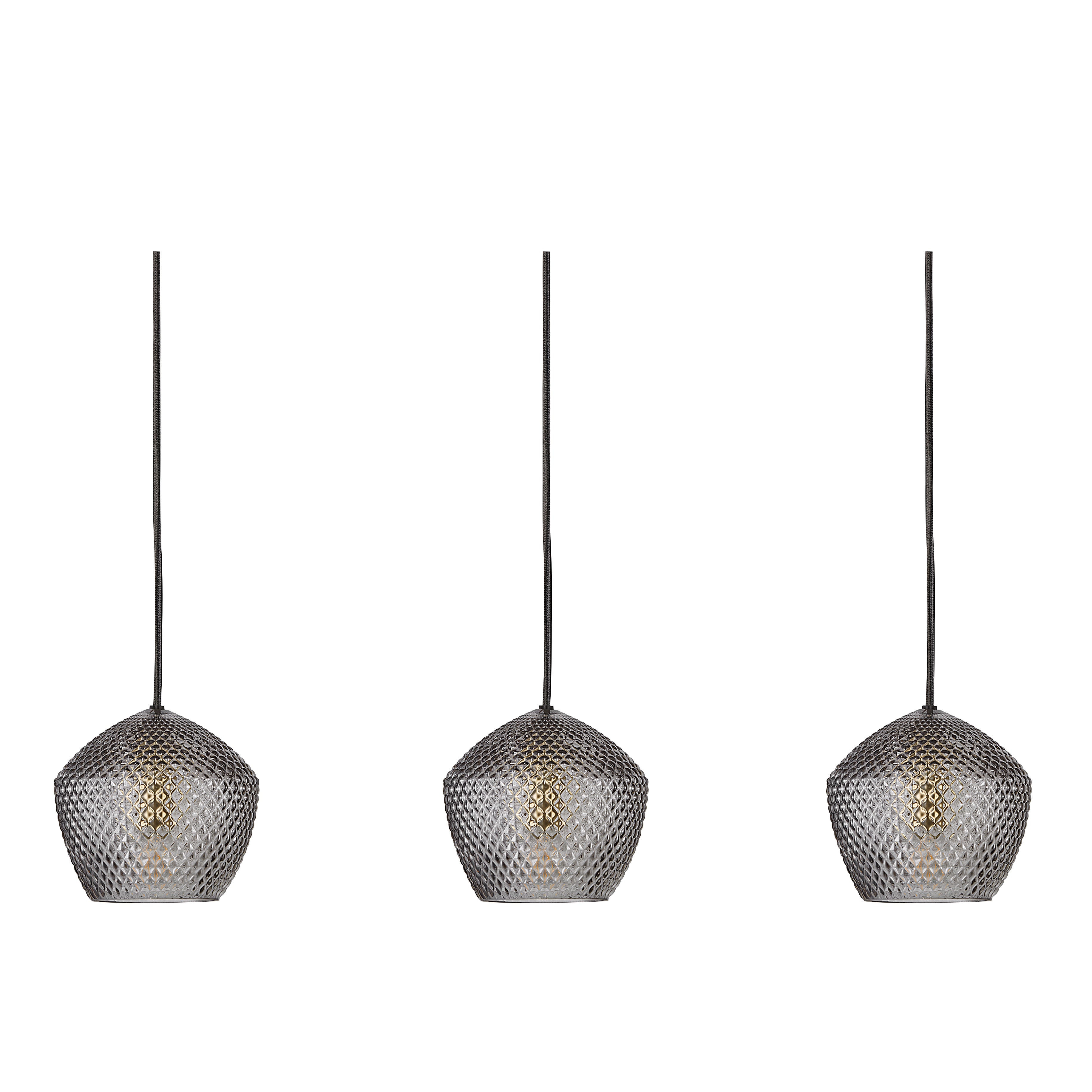 Suspension Orbiform verre, gris, Diam.15 cm, E14 - 4