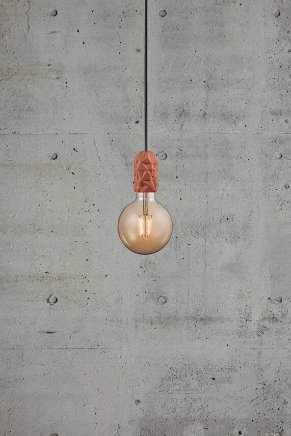 Suspension Hang, porcelaine, marron, Diam.5.2 cm, E27 - 3