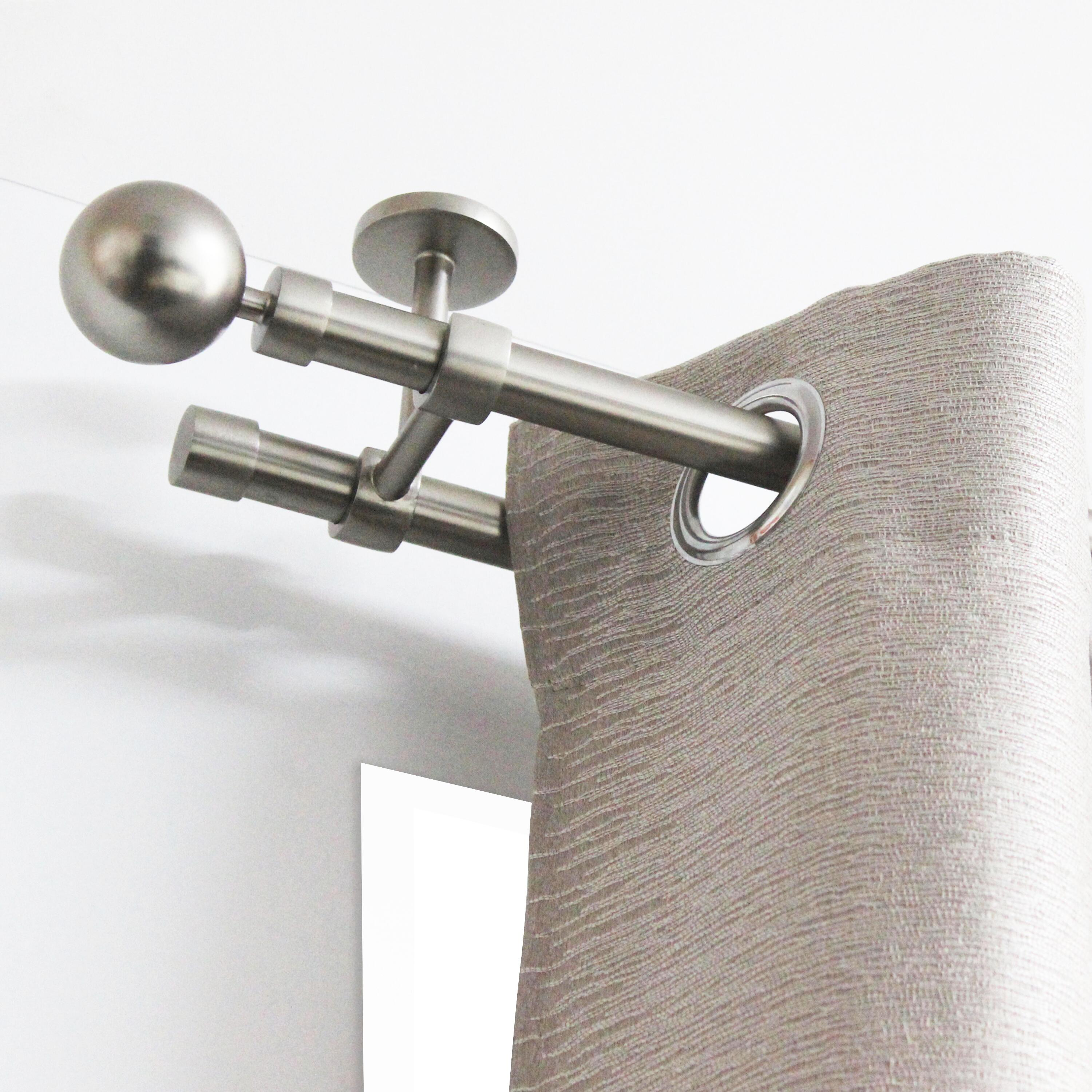 Support tringle à rideau Kali, 20 mm nickel nickelé INSPIRE - 2