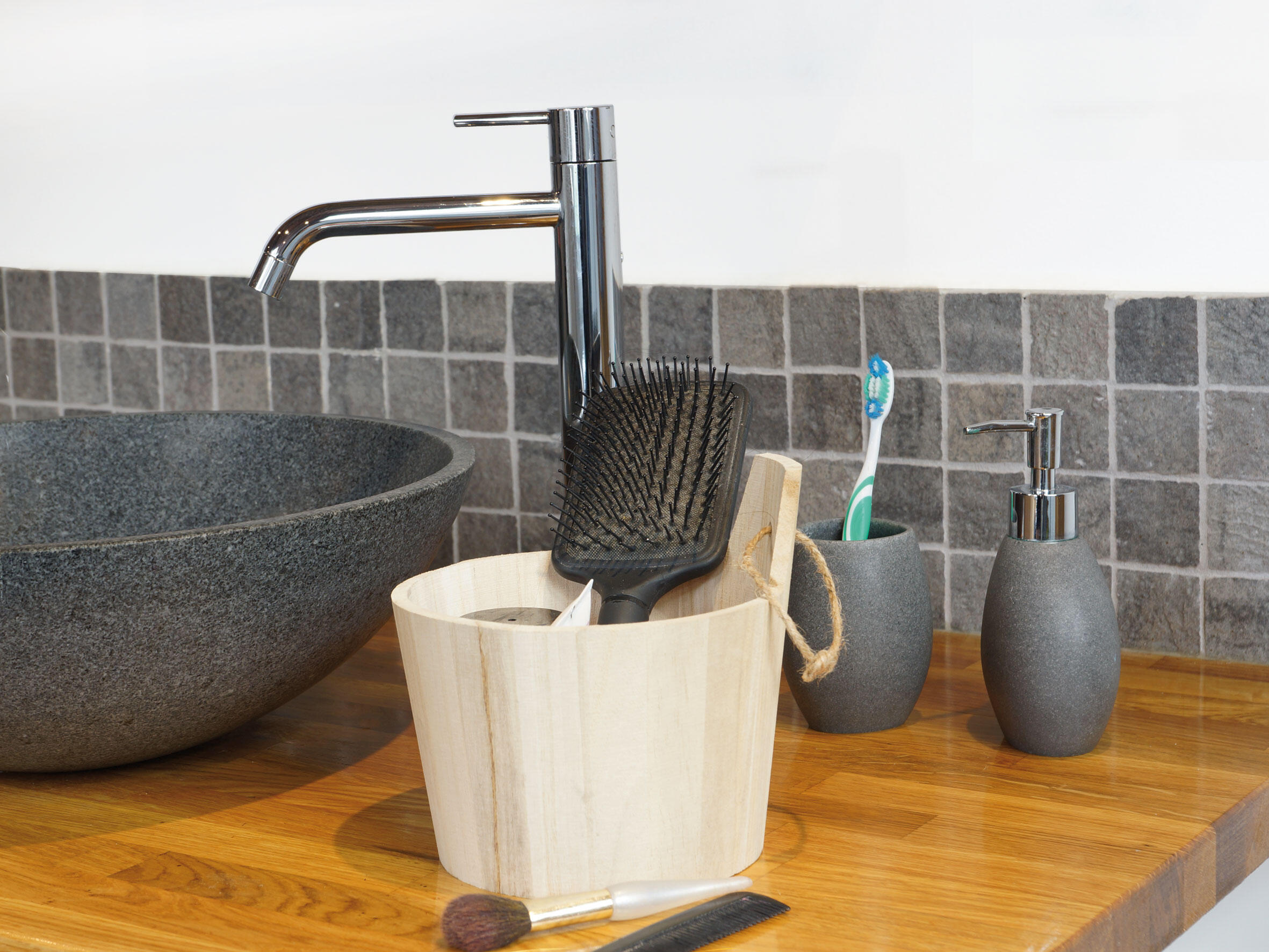 Panier beige l.16 x P.16.5 x H.16.5 cm BOX & BEYOND - 2