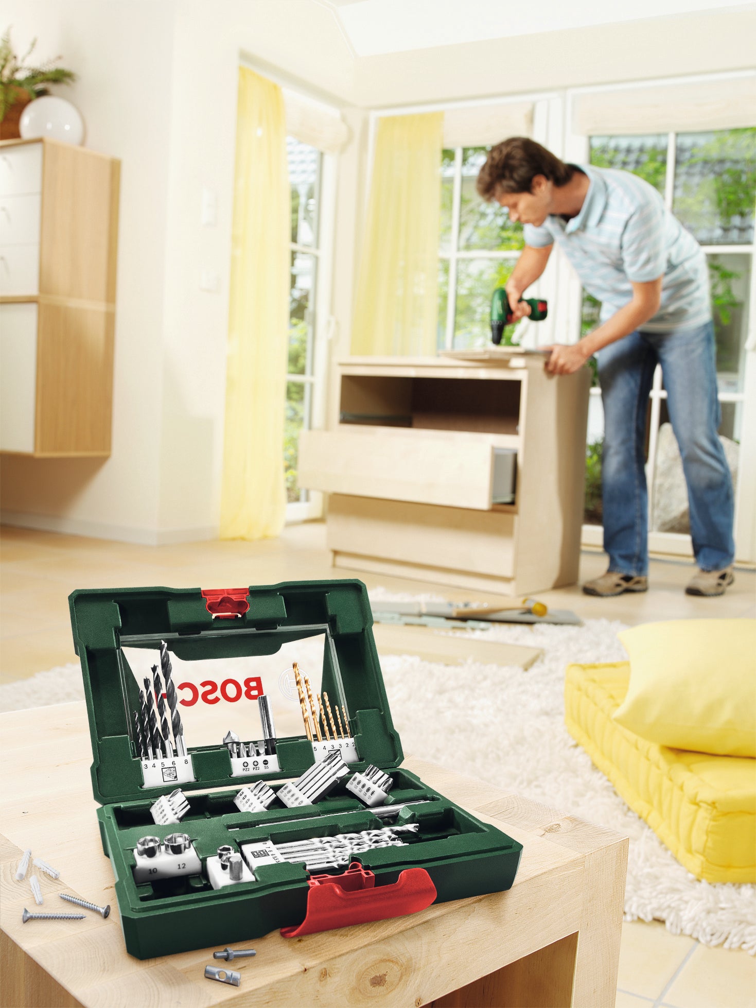 Coffret d'embouts de vissage et de forets pour multimatériaux, BOSCH, 48 pièces - 6