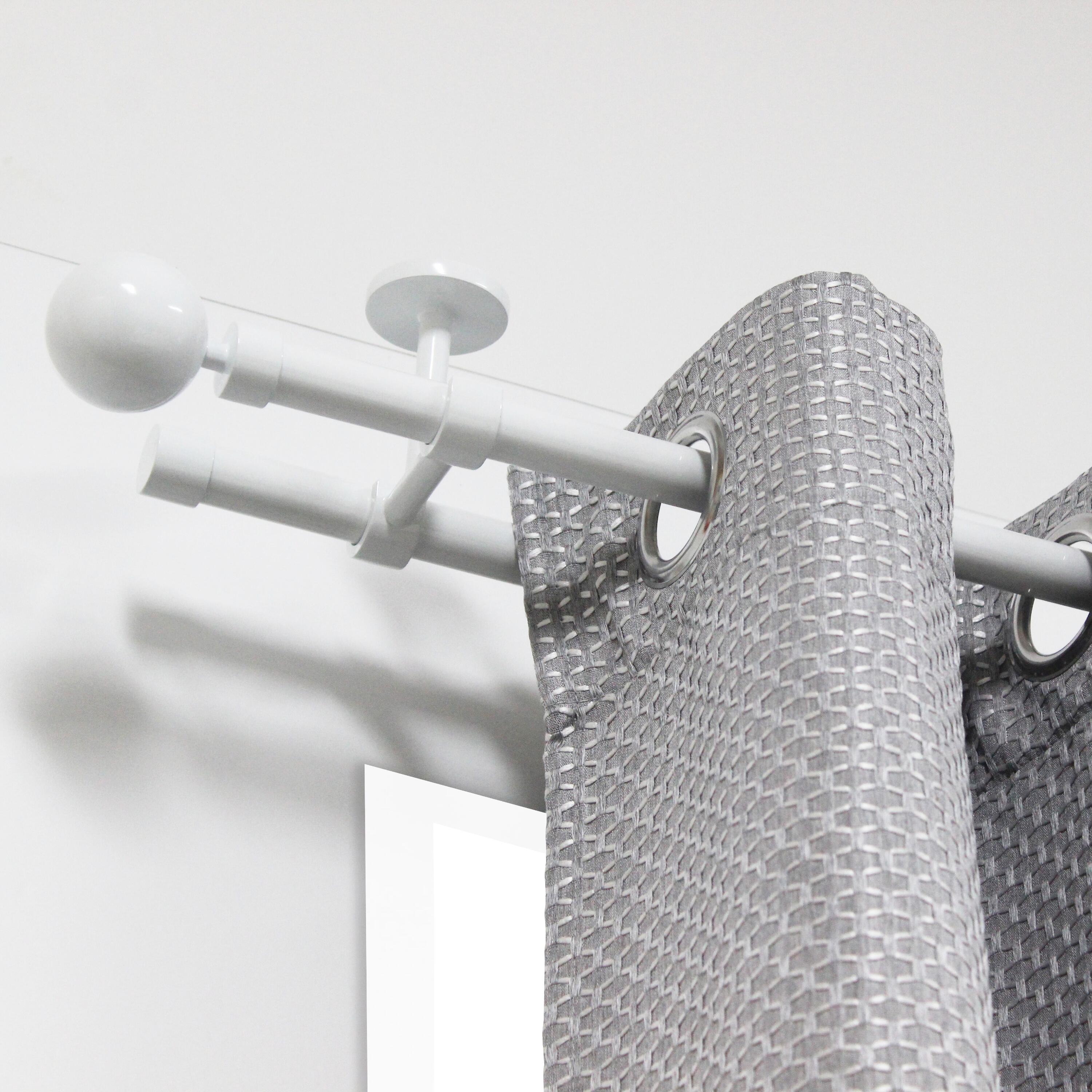 Support pour tringle à rideau Maya 20/28mm blanc peint INSPIRE - 2