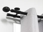 Bastone per tende moderno in legno con 2 staffe, resistente