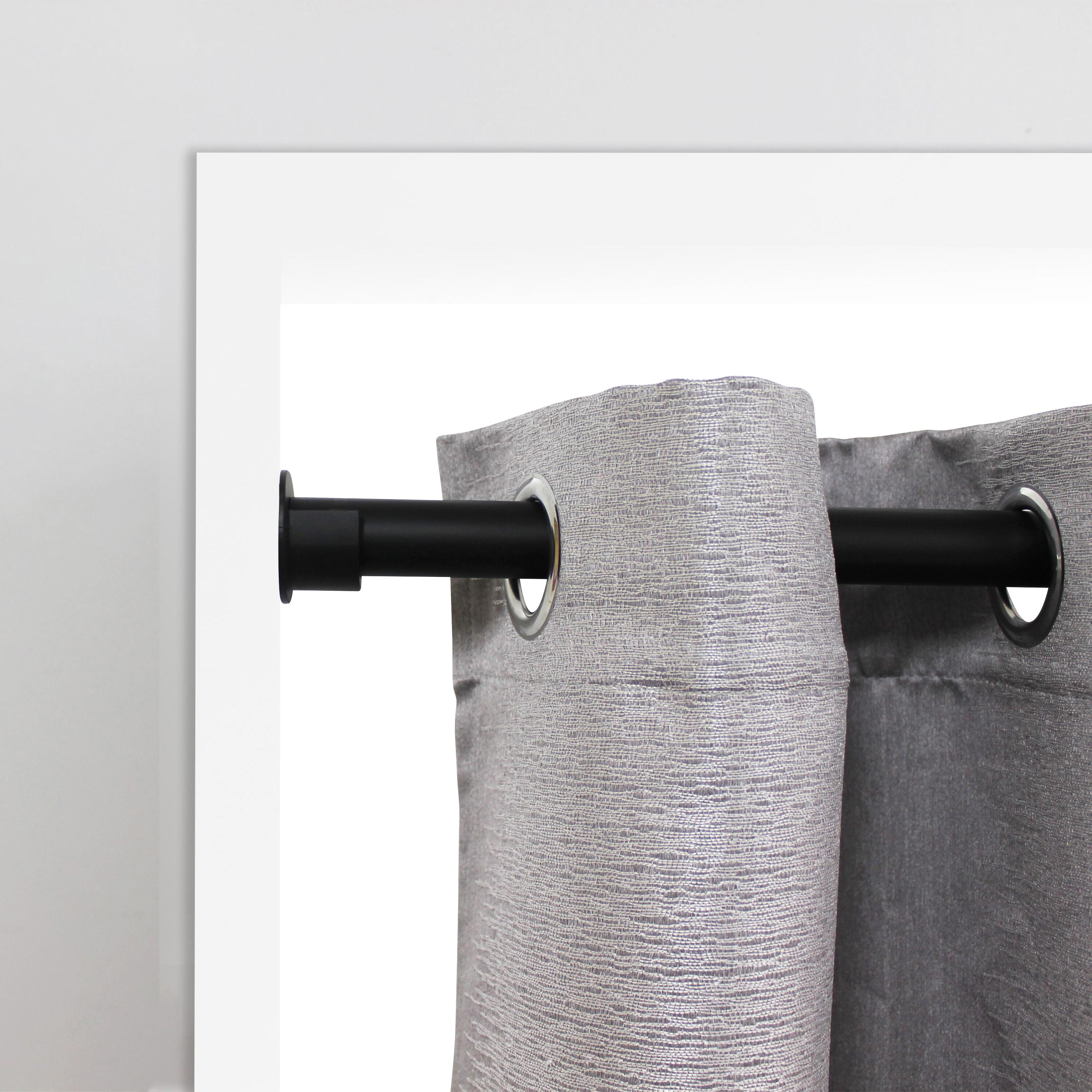 Lot de 2 supports tringle à rideau Graph, 28 mm noir peint INSPIRE - 2