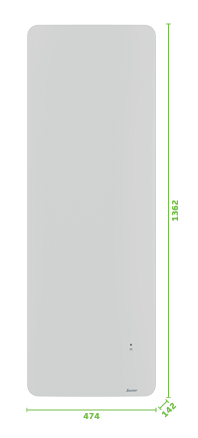 Radiateur électrique double système chauffant 1500W SAUTER Hekla vertical blanc - 8