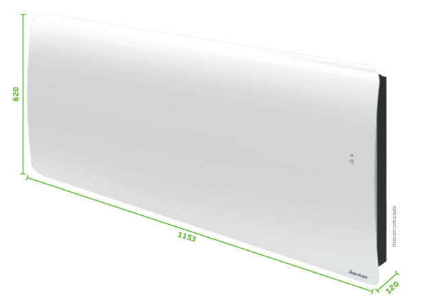 Radiateur électrique double système chauffant 2000W SAUTER Hekla horizontal noir - 8