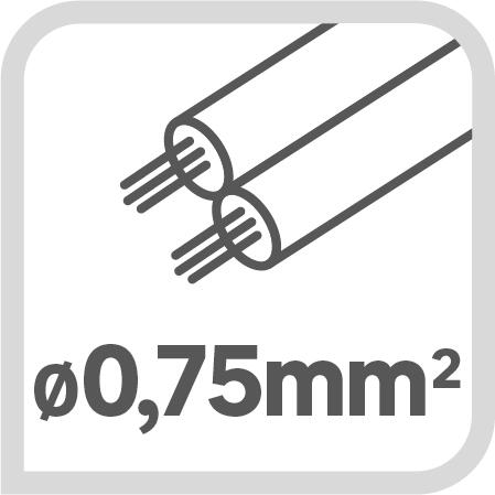 Câble Hi-fi 2 x 0.75 mm² L.10 m noir / rouge LEXMAN - 2