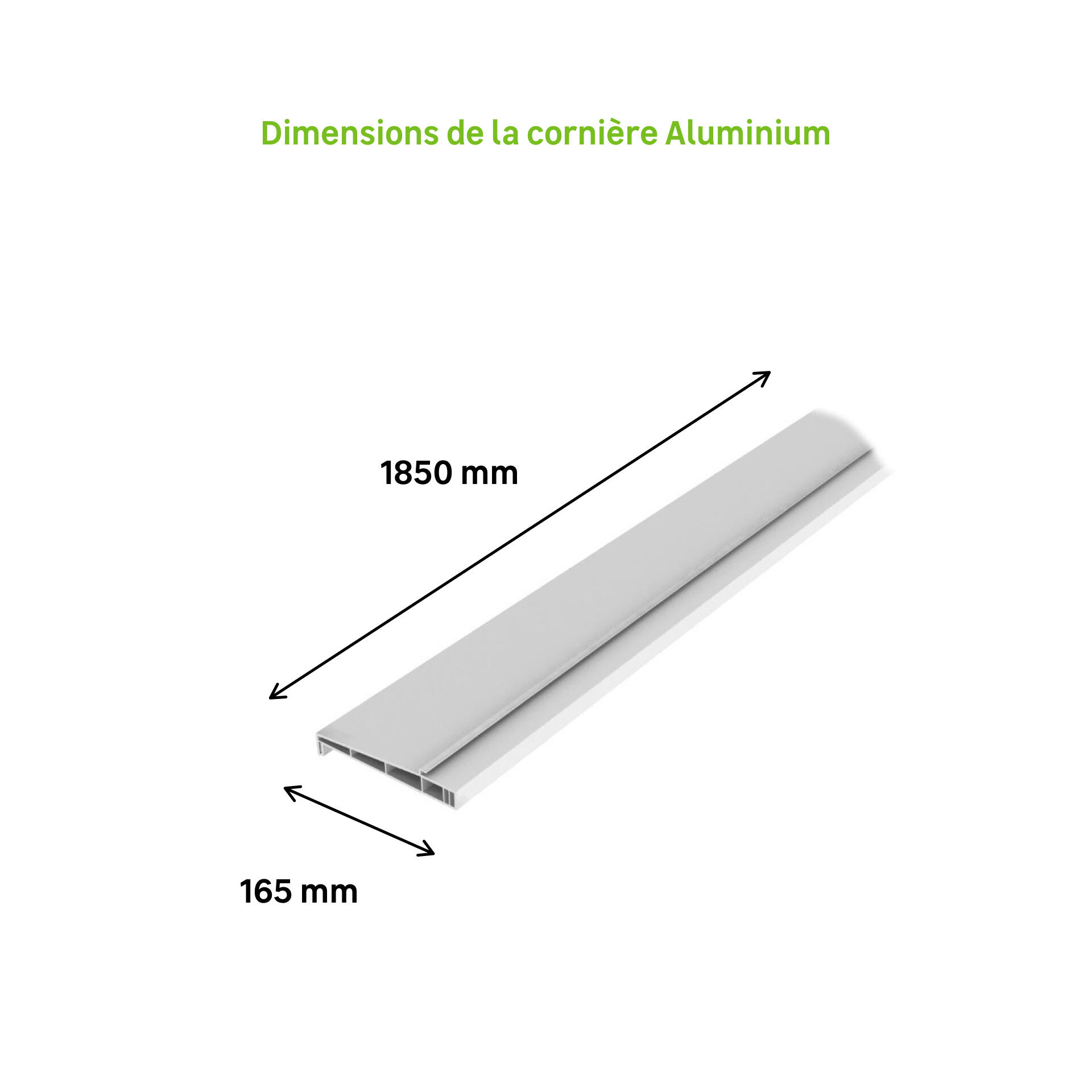 Pièce d'appui 100/160 longueur 1.8 5m Blanc - 3