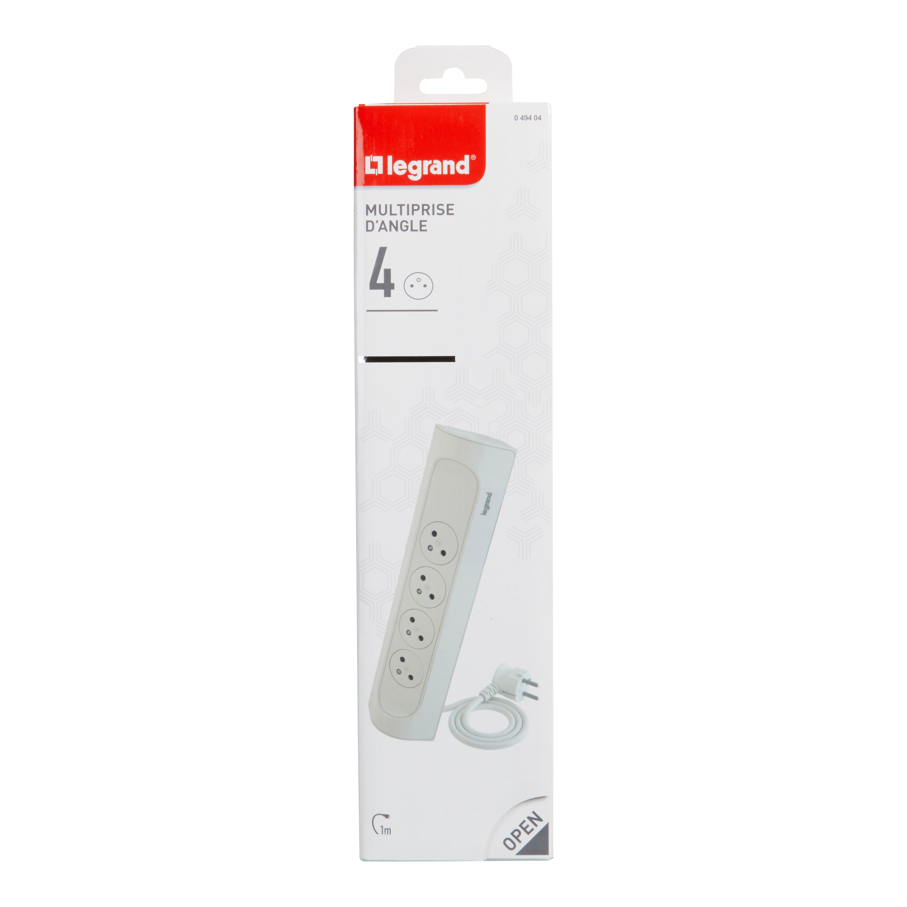 Multiprise 4 prises 0 USB A 0 USB C 1 m blanc LEGRAND - 4