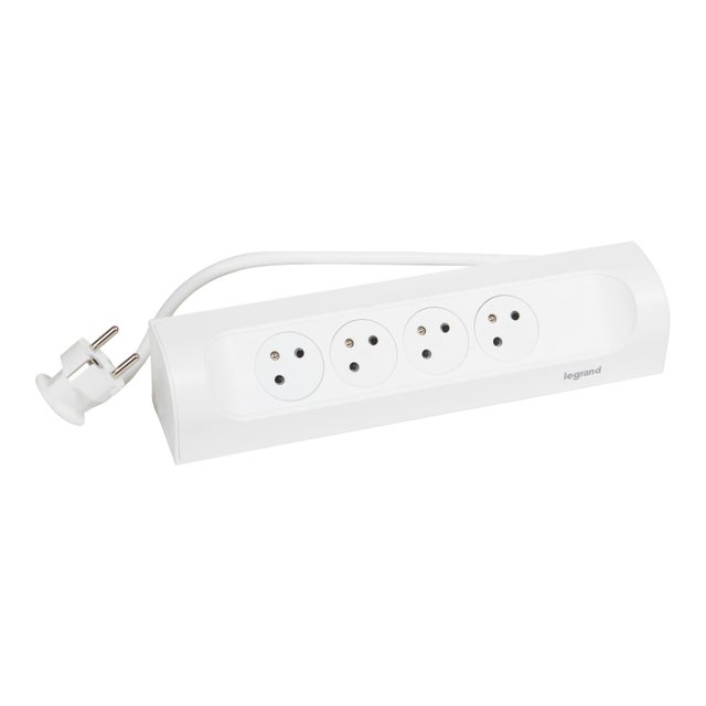 LEGRAND Bloc multiprise 4 prises fixable sans cordon - Bricolage