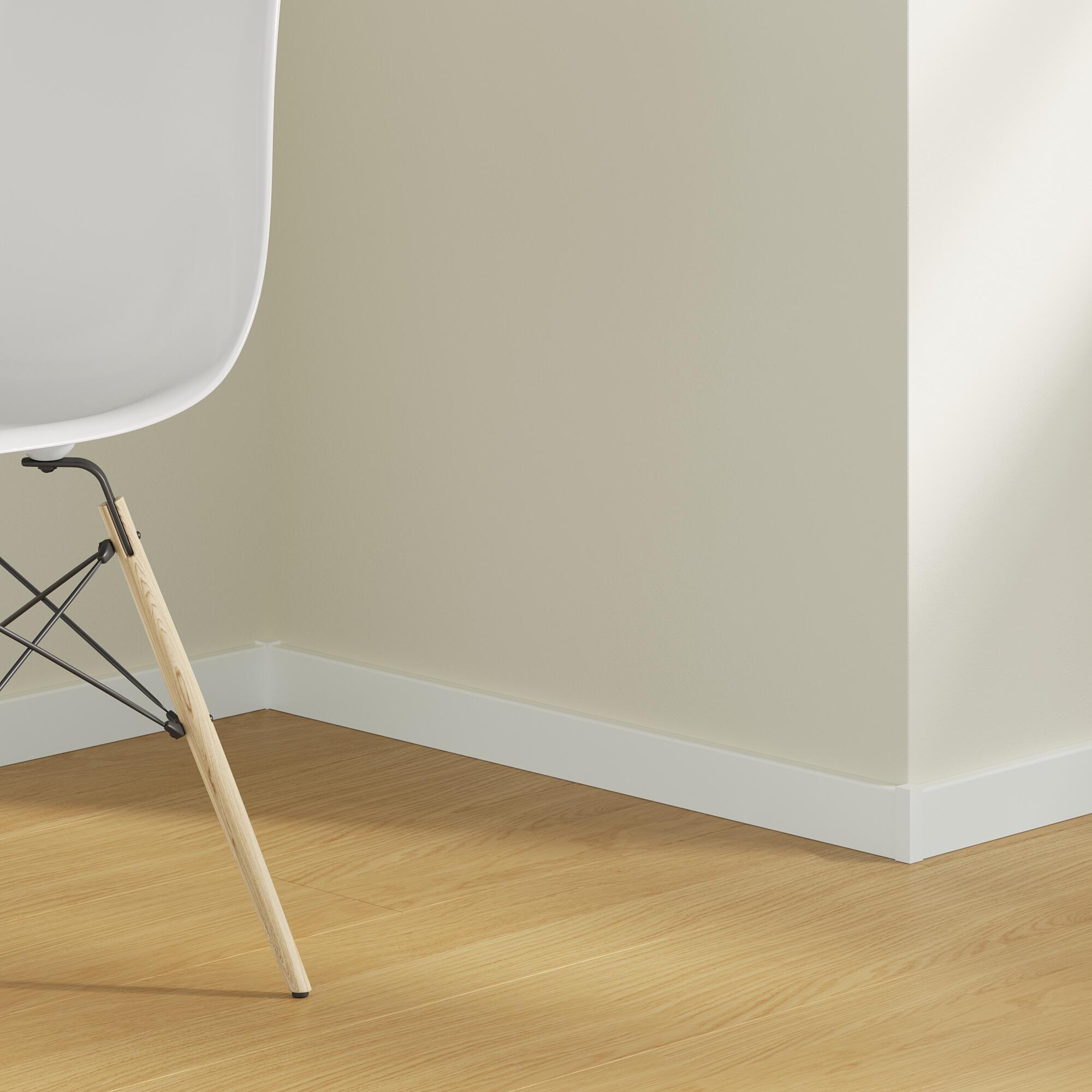 Angolo Interno In PVC Per Battiscopa - 62 Mm, Bianco, Design Moderno Con Canalina Cavi