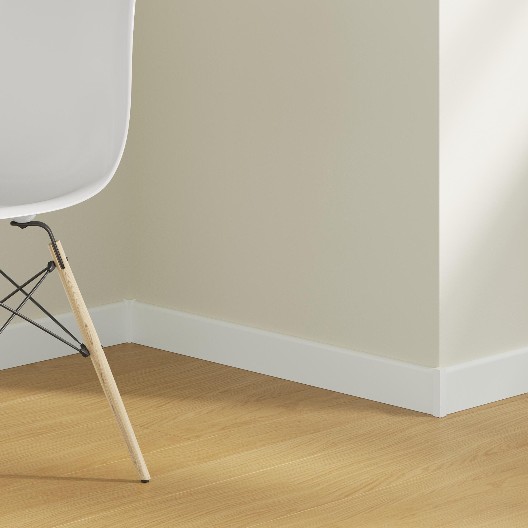Lot de 5 plinthes mdf, blanc, H. 7.8 x L. 2.4 m, Ep.12 mm ARTENS - 2