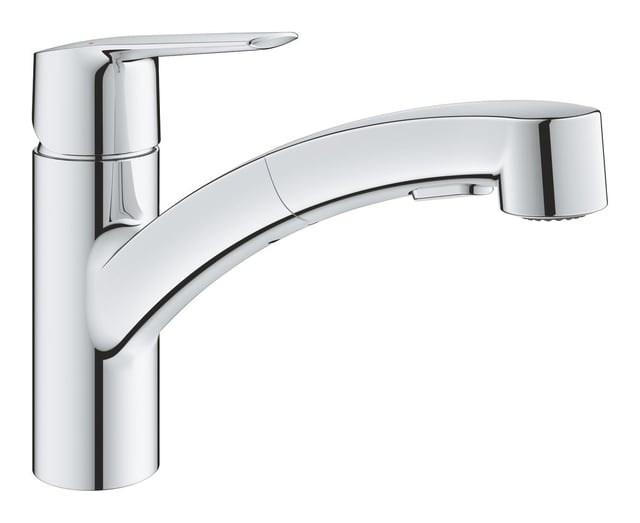 Mitigeur cuisine bas avec douchette chrome, GROHE, Start douchette chr -QuickFix