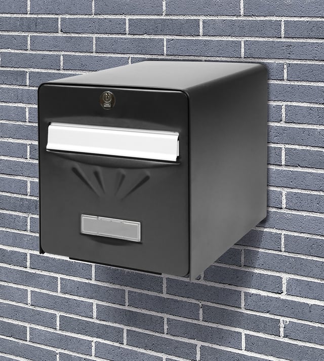Boîte aux lettres normalisée 1 porte extérieur BURG-WÄCHTER Balneaire acier noir