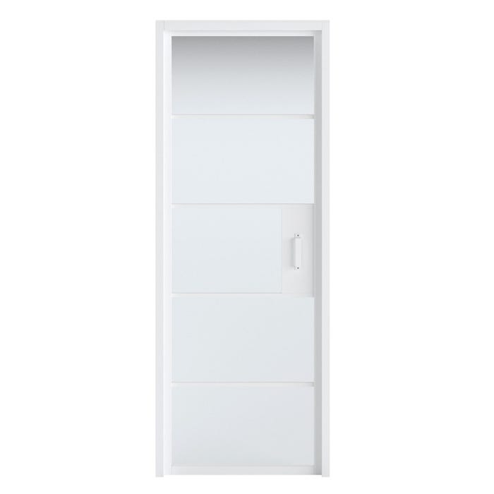 photo porte en verre chloé blanche