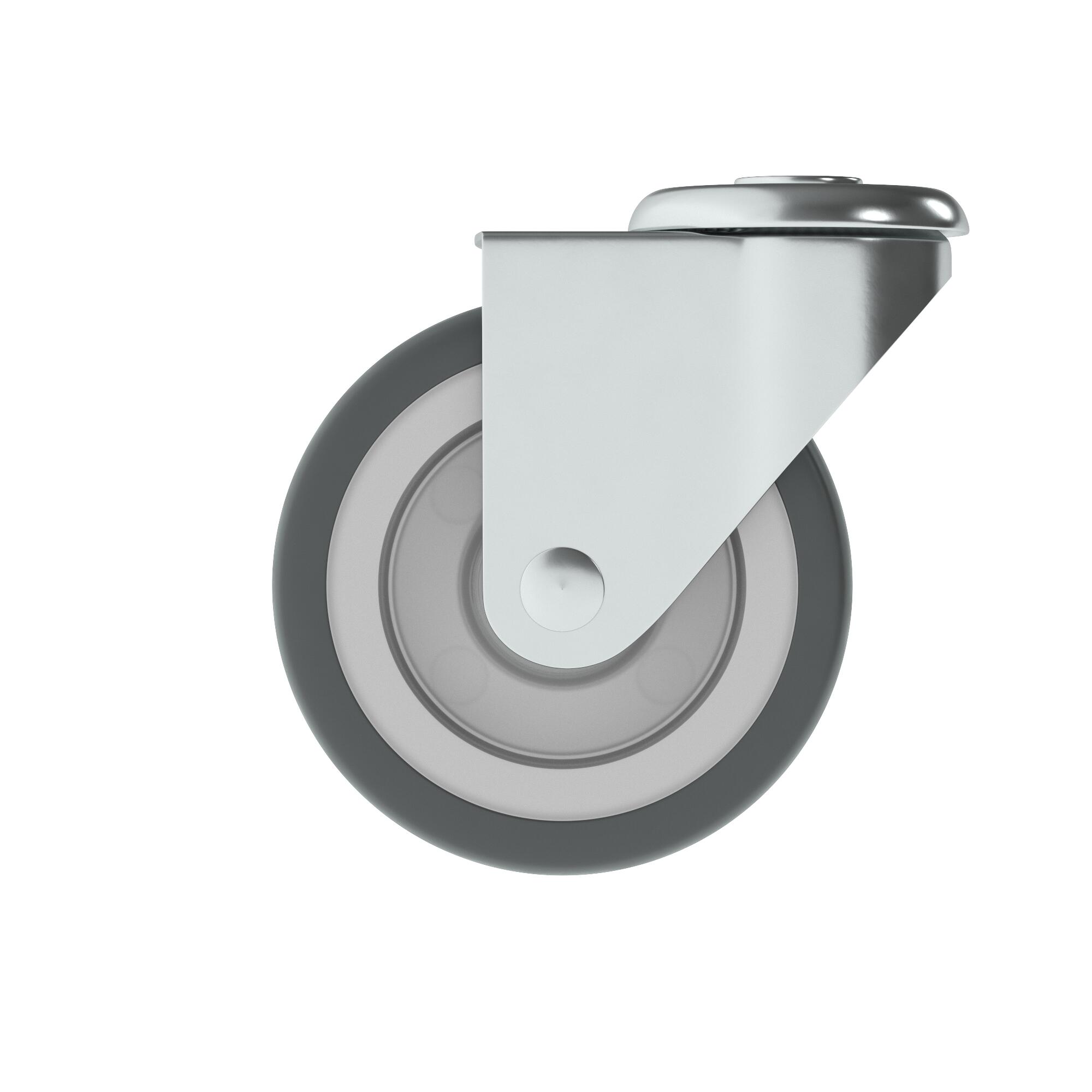 Roue 360 degrés à oeil diam.75 mm - 2