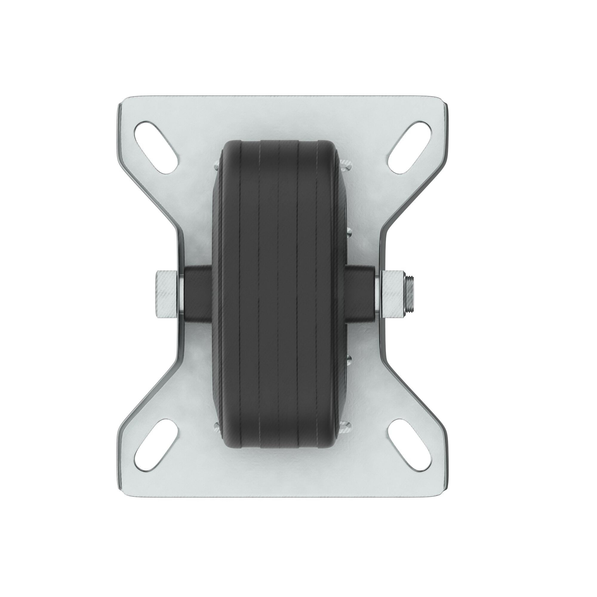 Roue fixe sur plaque diam.125 mm - 2