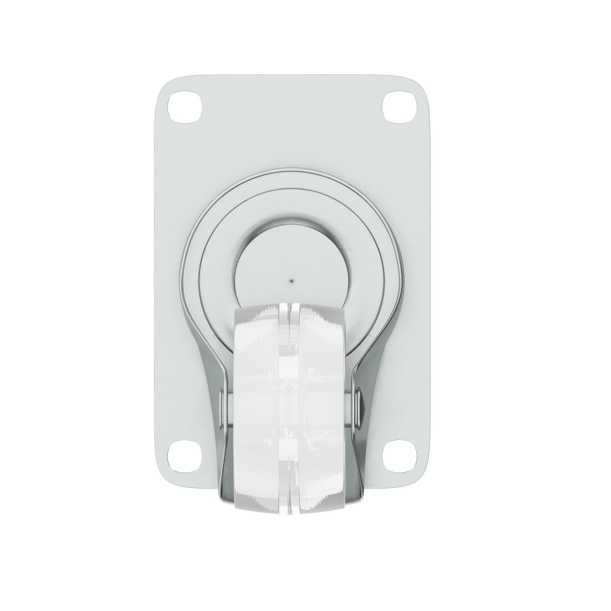 Roue 360 degrés sur plaque diam.35 mm - 3