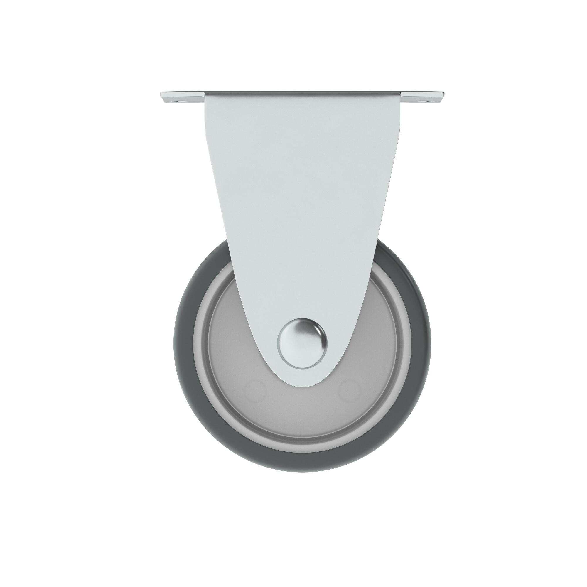 Roulette fixe sur plaque diam.75 mm - 2