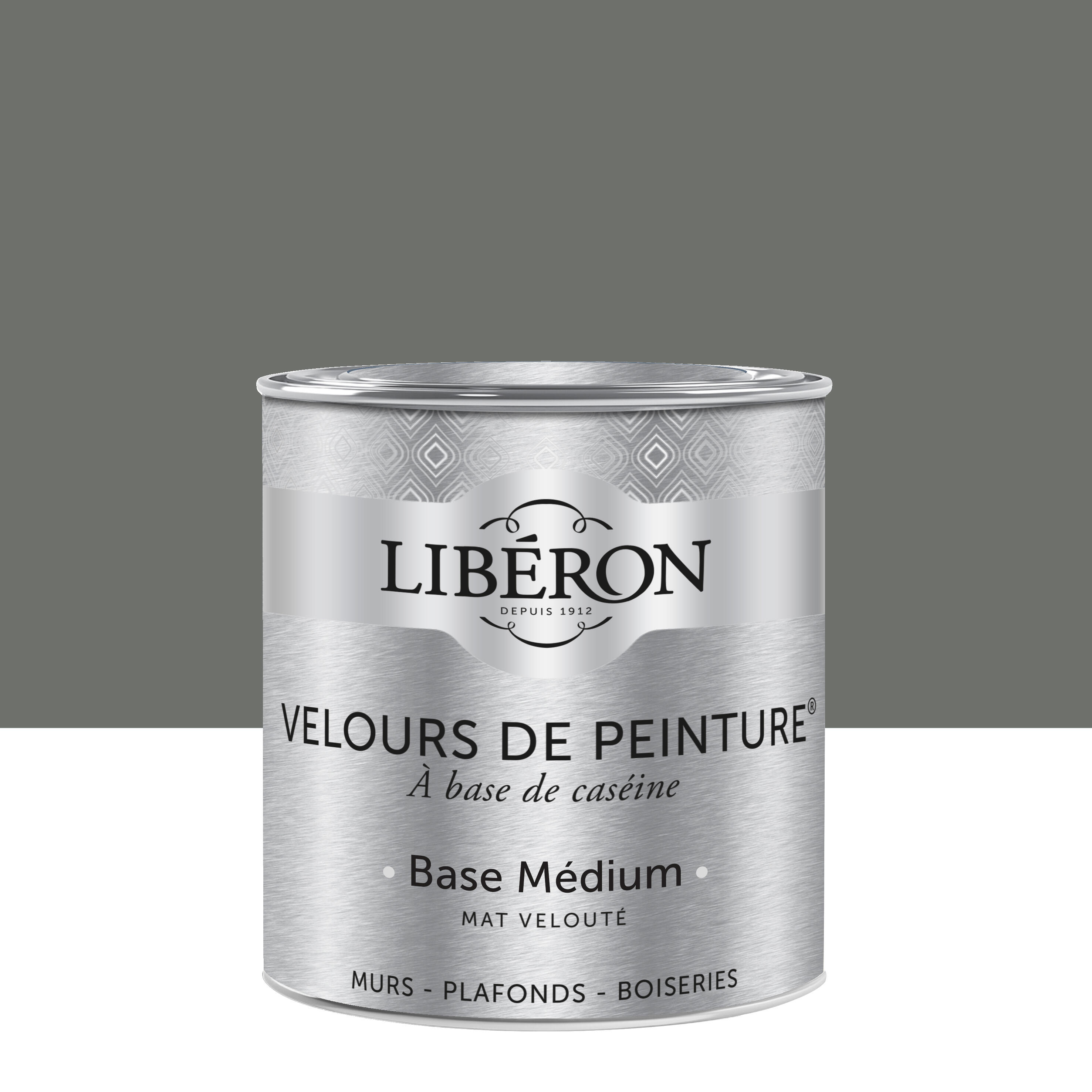 Peinture multisupport murs, plafonds et boiseries Velours de peinture gris coucou de rennes Libéron 0,5L main image 1