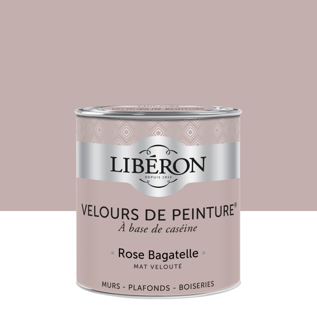 Peinture mur et plafond rose bagatelle velours LIBÉRON Velours de peinture® 0.5l