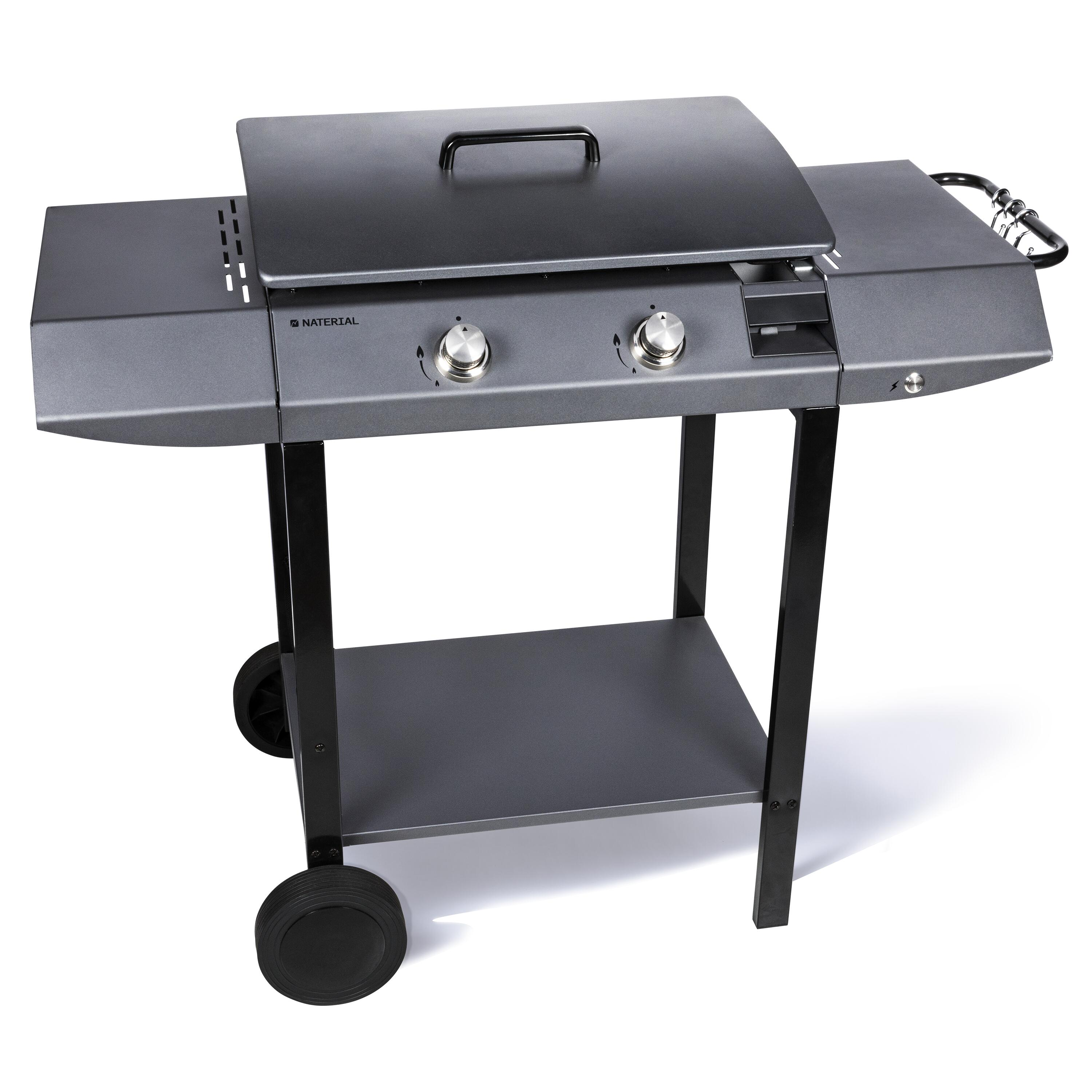 Plancha au gaz NATERIAL MURCIA + chariot, gris - 2