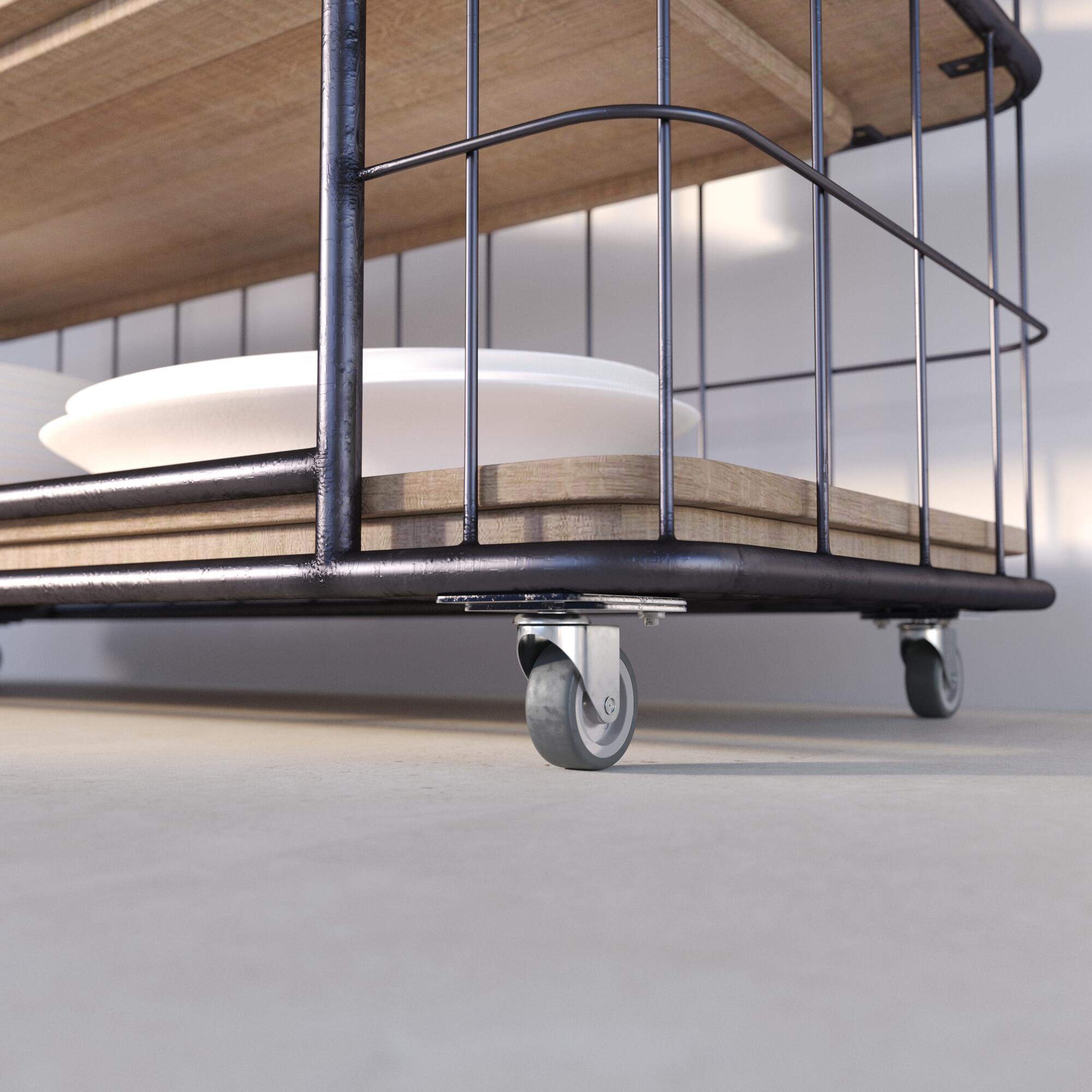 Roue 360 degrés à tige filetée diam.50 mm - 3