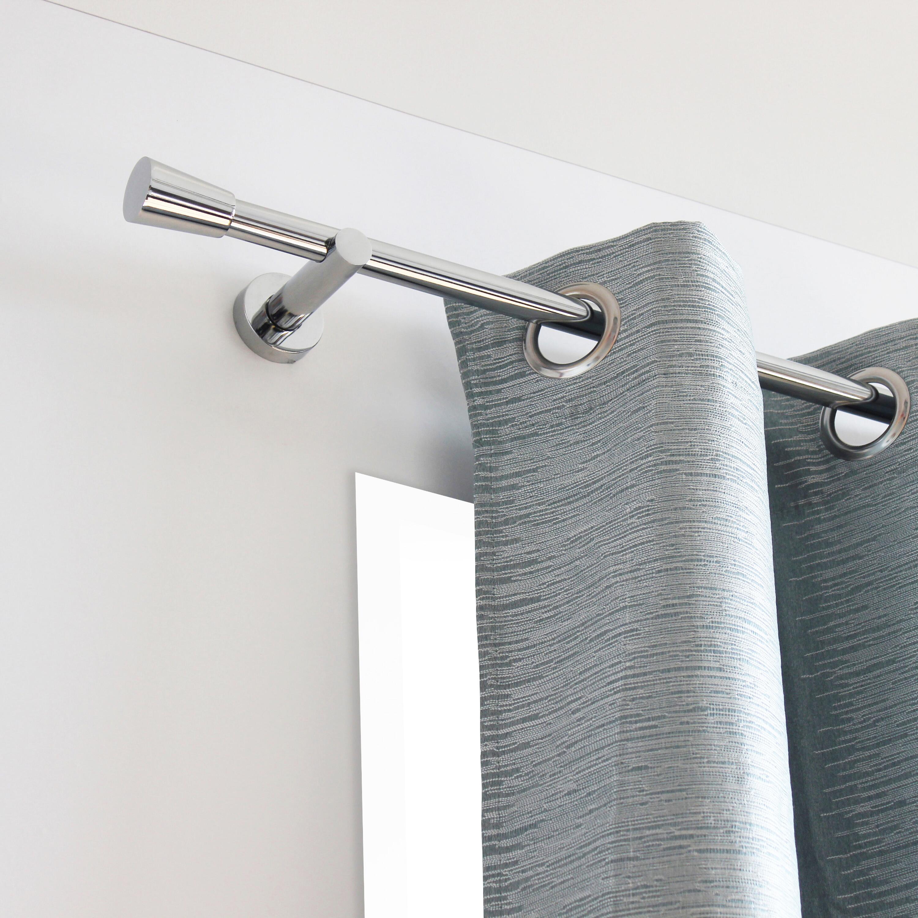 Tringle à rideau chrome Vic shiny, L.150 cm, diam.20 mm, INSPIRE - 3