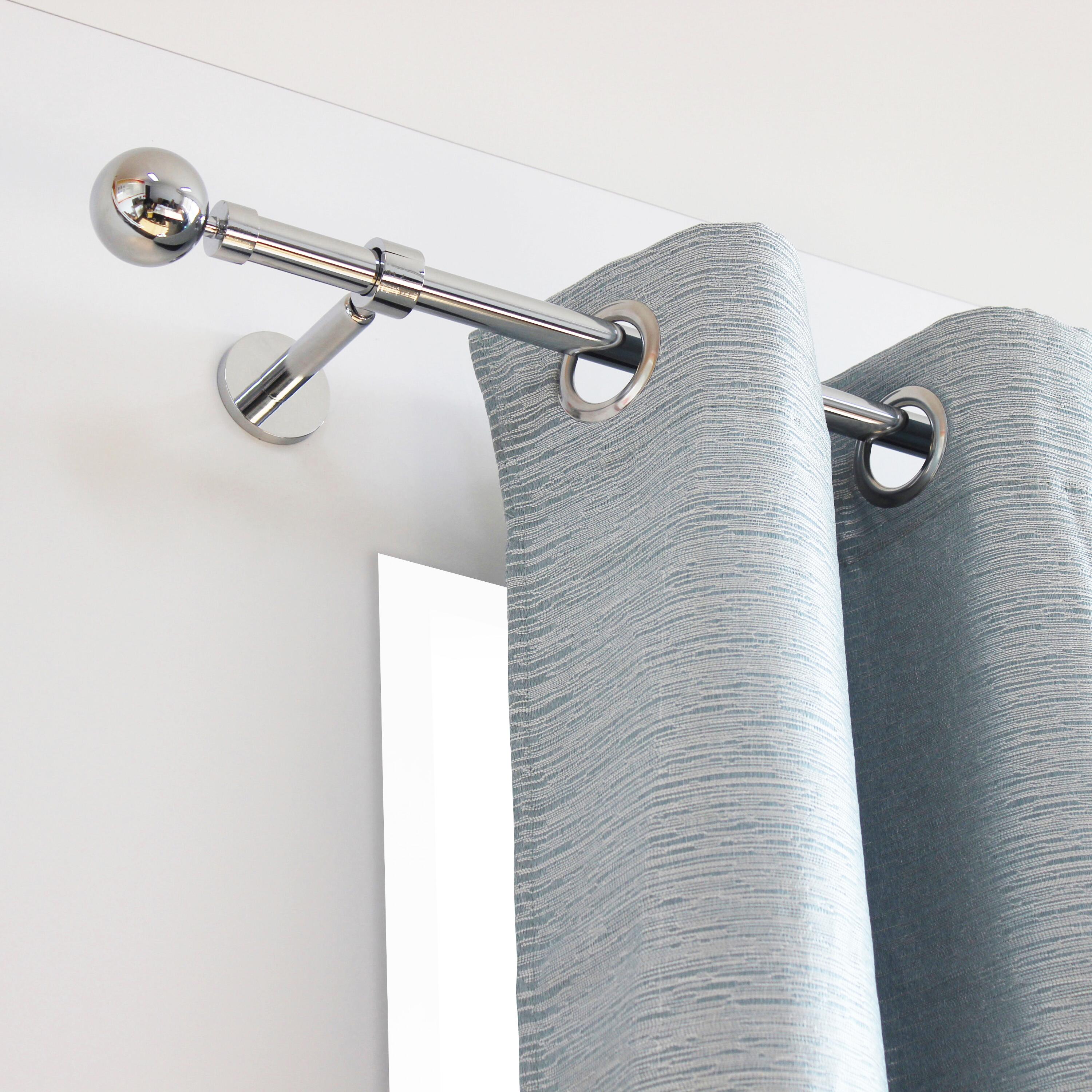 Tringle à rideau chrome Vic shiny, L.150 cm, diam.20 mm, INSPIRE - 2