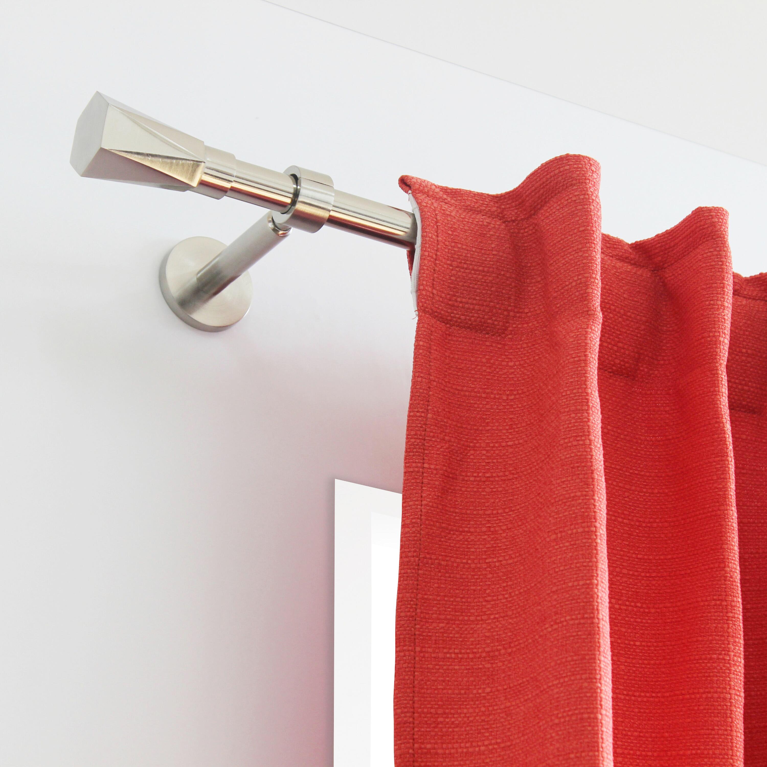 Tringle à rideau chrome Glam, L.150 cm, diam.28 mm, INSPIRE - 2