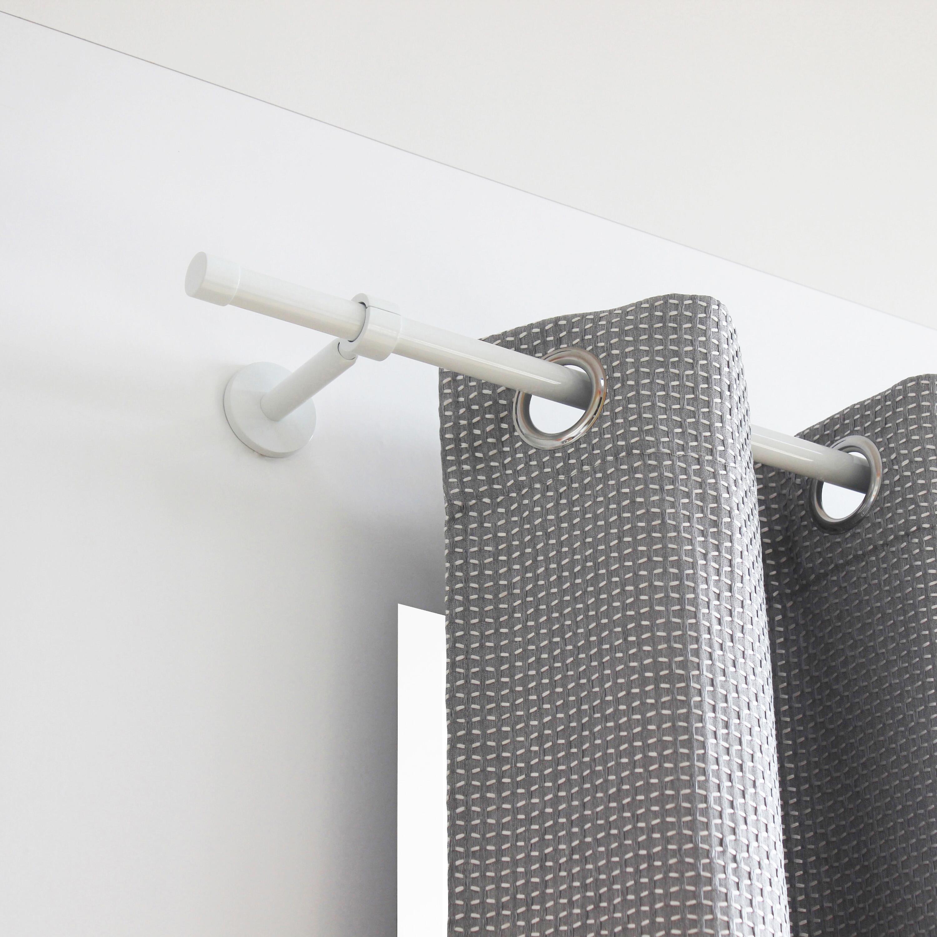 Lot de 2 embouts pour barre à rideau , Diam.28 mm blanc Maya, INSPIRE - 2