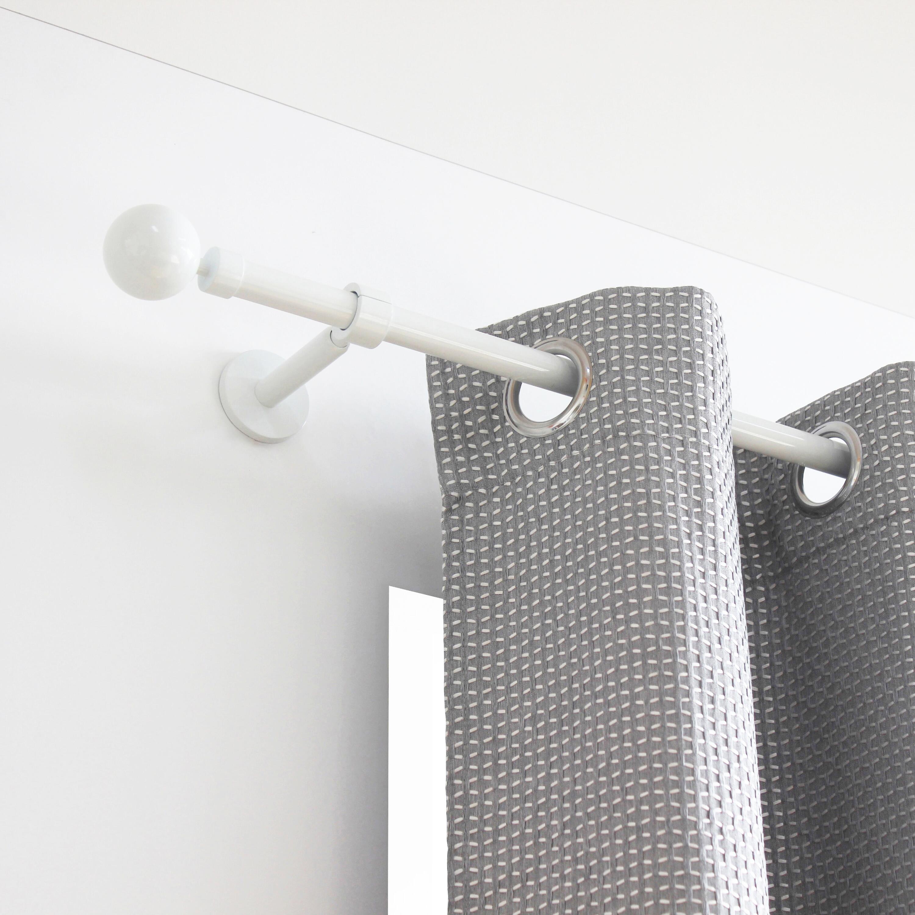 Support extensible tringle à rideau Maya, 20/28 mm blanc peint INSPIRE - 2