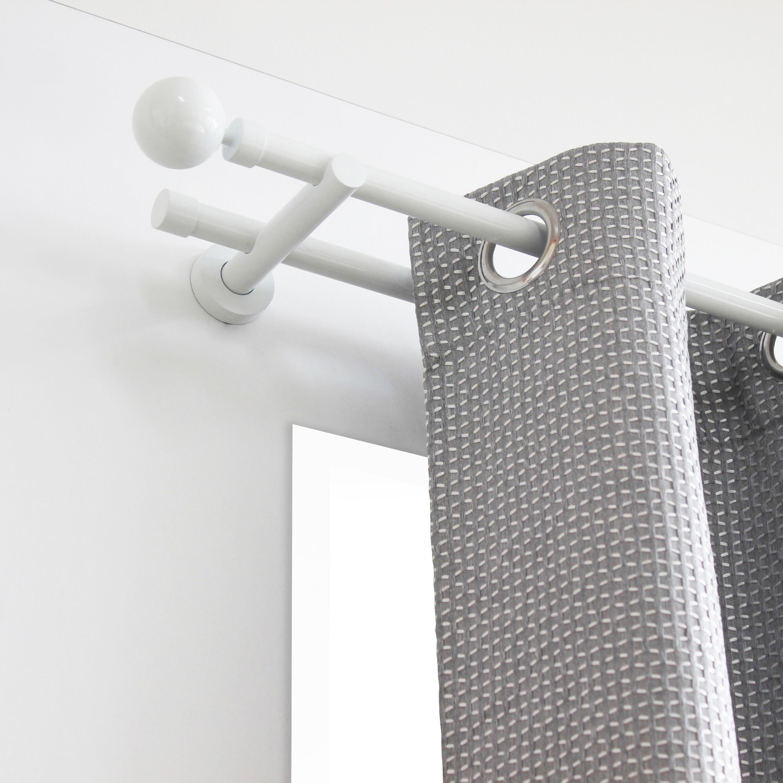Support pour tringle à rideau Maya 28mm blanc peint INSPIRE - 2