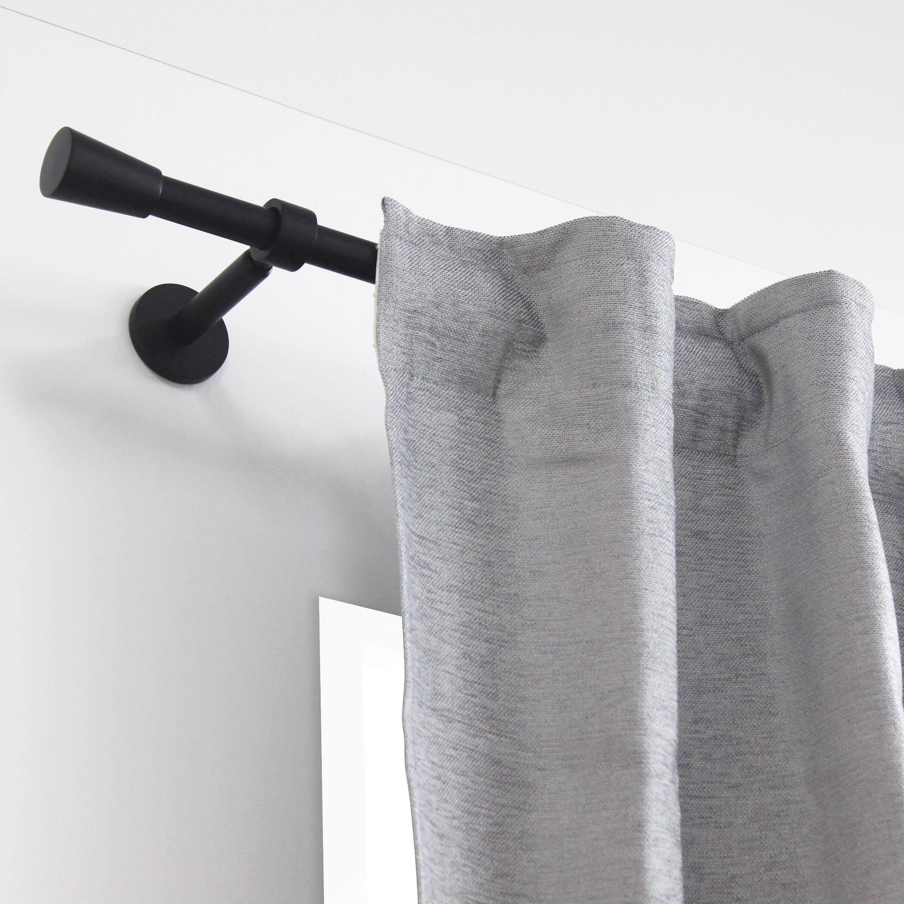 2 terminais para varão de cortina D20mm alumínio easyfix preto Inspire preto - 2