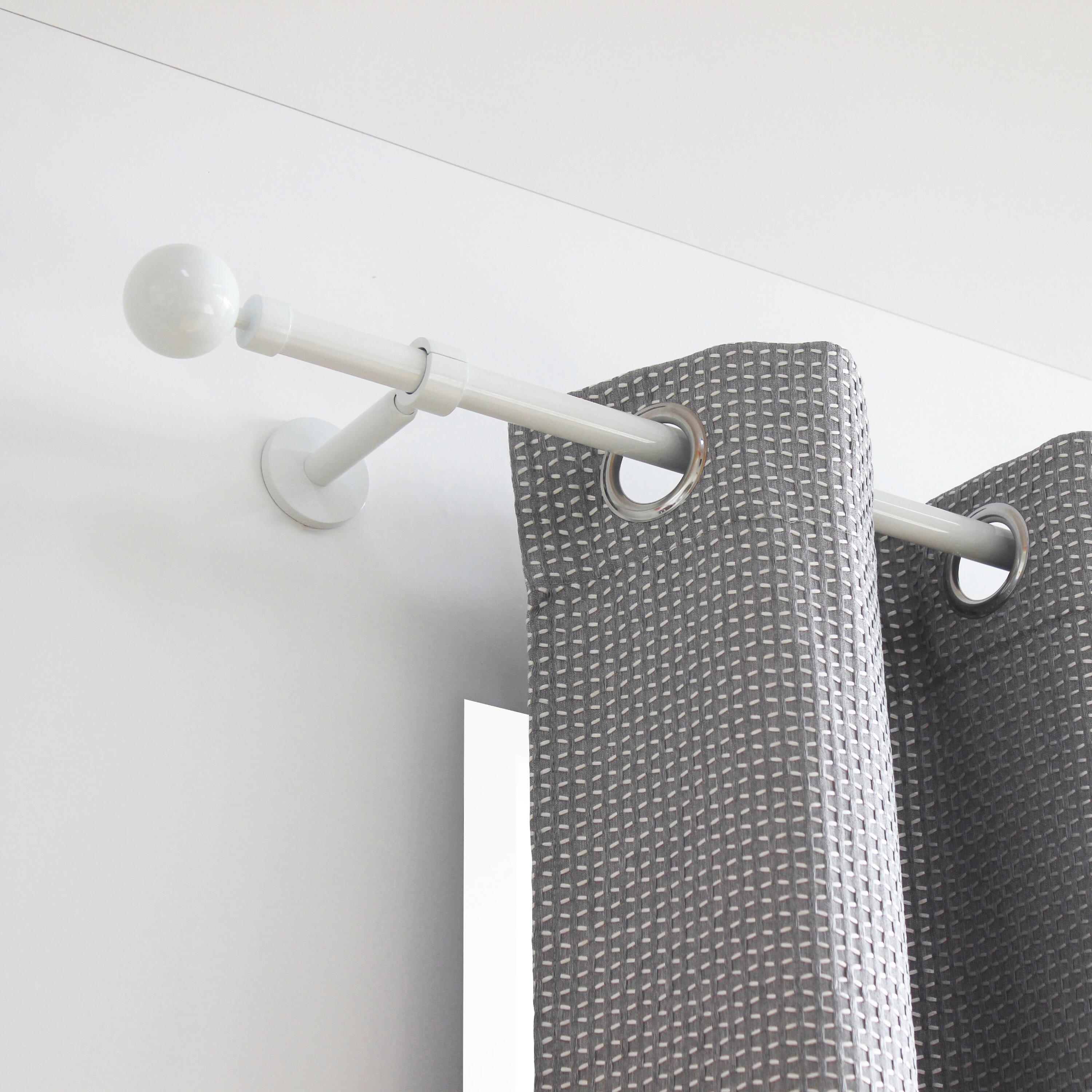 Support extensible pour tringle à rideau Maya 20/28mm blanc peint INSPIRE - 2