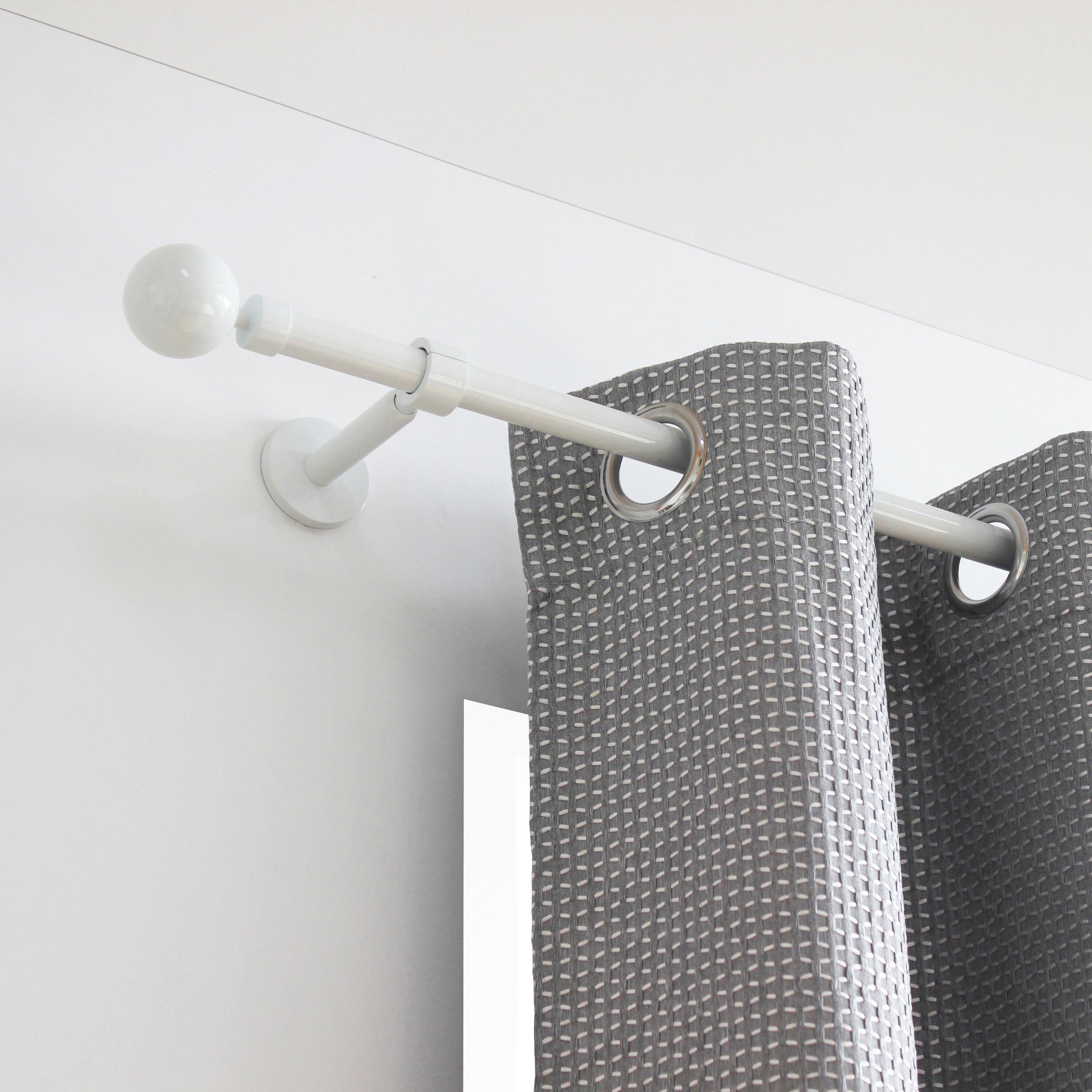 Lot de 2 embouts pour barre à rideau , Diam.28 mm blanc Maya, INSPIRE - 2