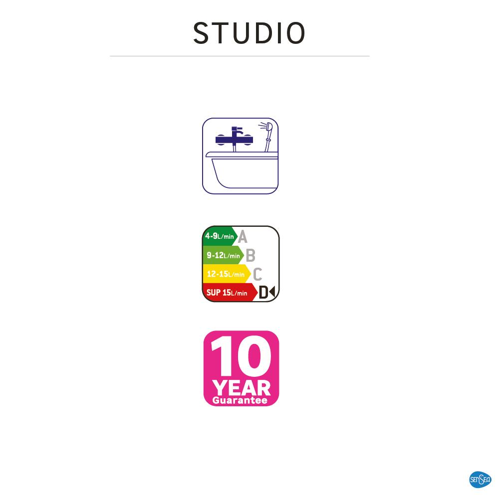 Mitigeur de bain mécanique chrome, Studio, SENSEA - 7