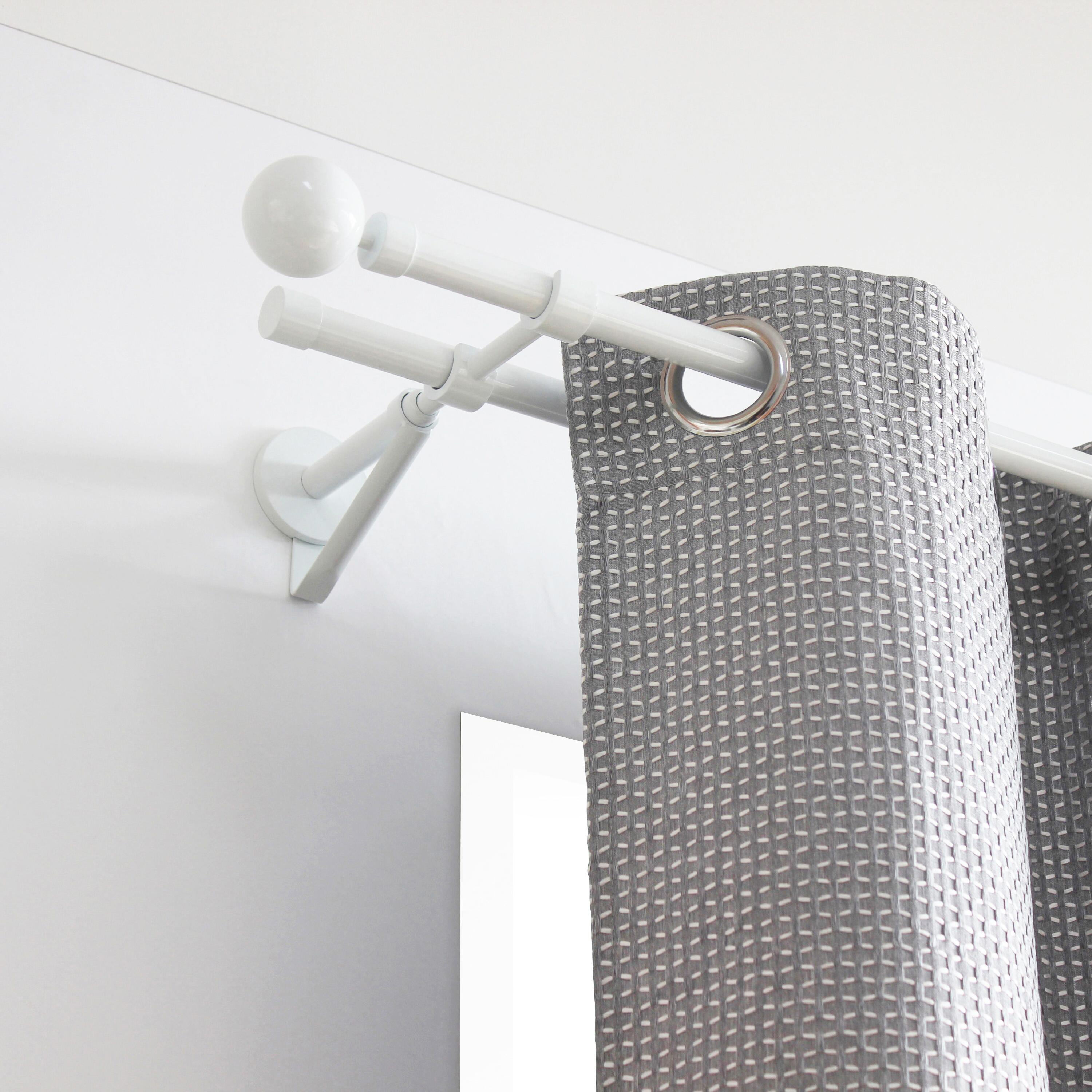 Support extensible tringle à rideau Maya, 20/28 mm blanc peint INSPIRE - 2
