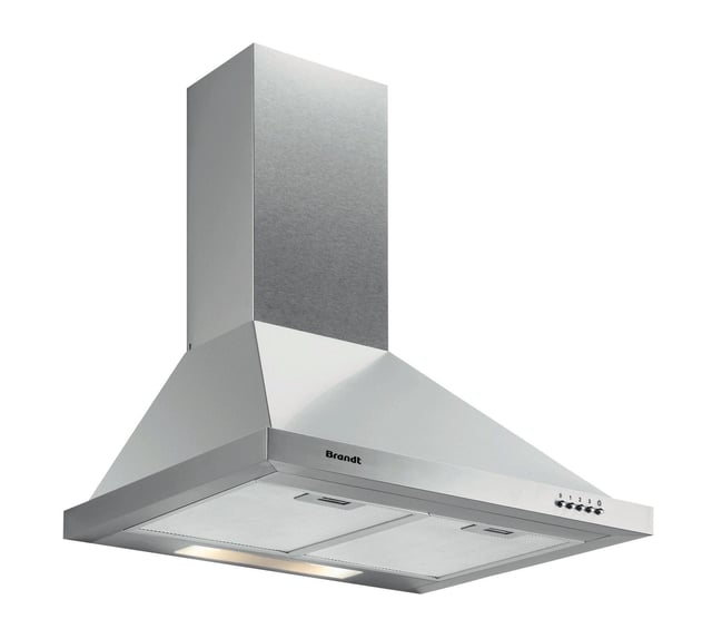 Hotte murale L60 cm BRANDT LMHT2060X gris / argent