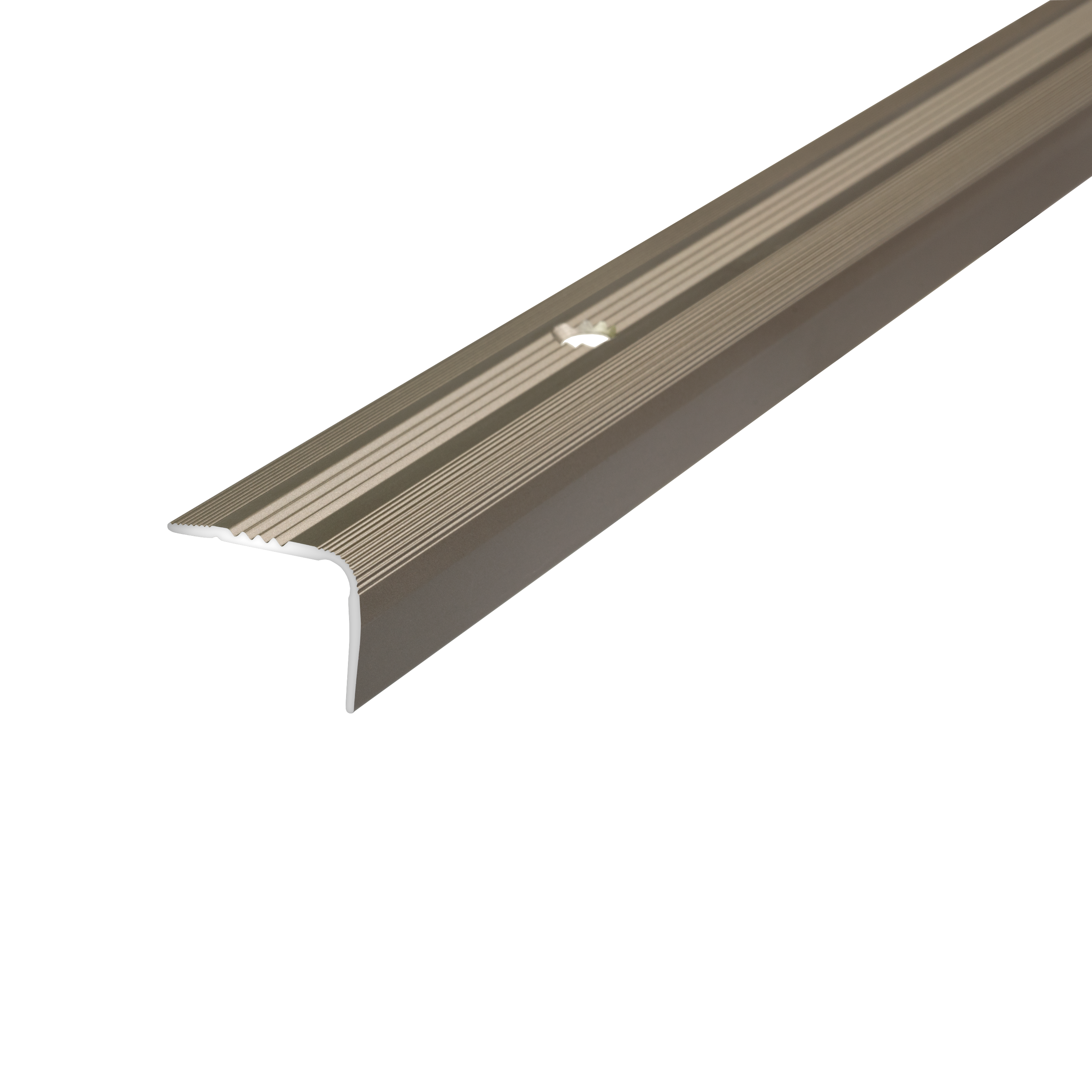 PROVISTON | Nez De Marche | Alu Anodisé | Couleur Argent | Largeur 50 Mm | Hauteur 28 Mm | Longueur 1000 Mm | Nez De Marche à Visser | Nez De Marche